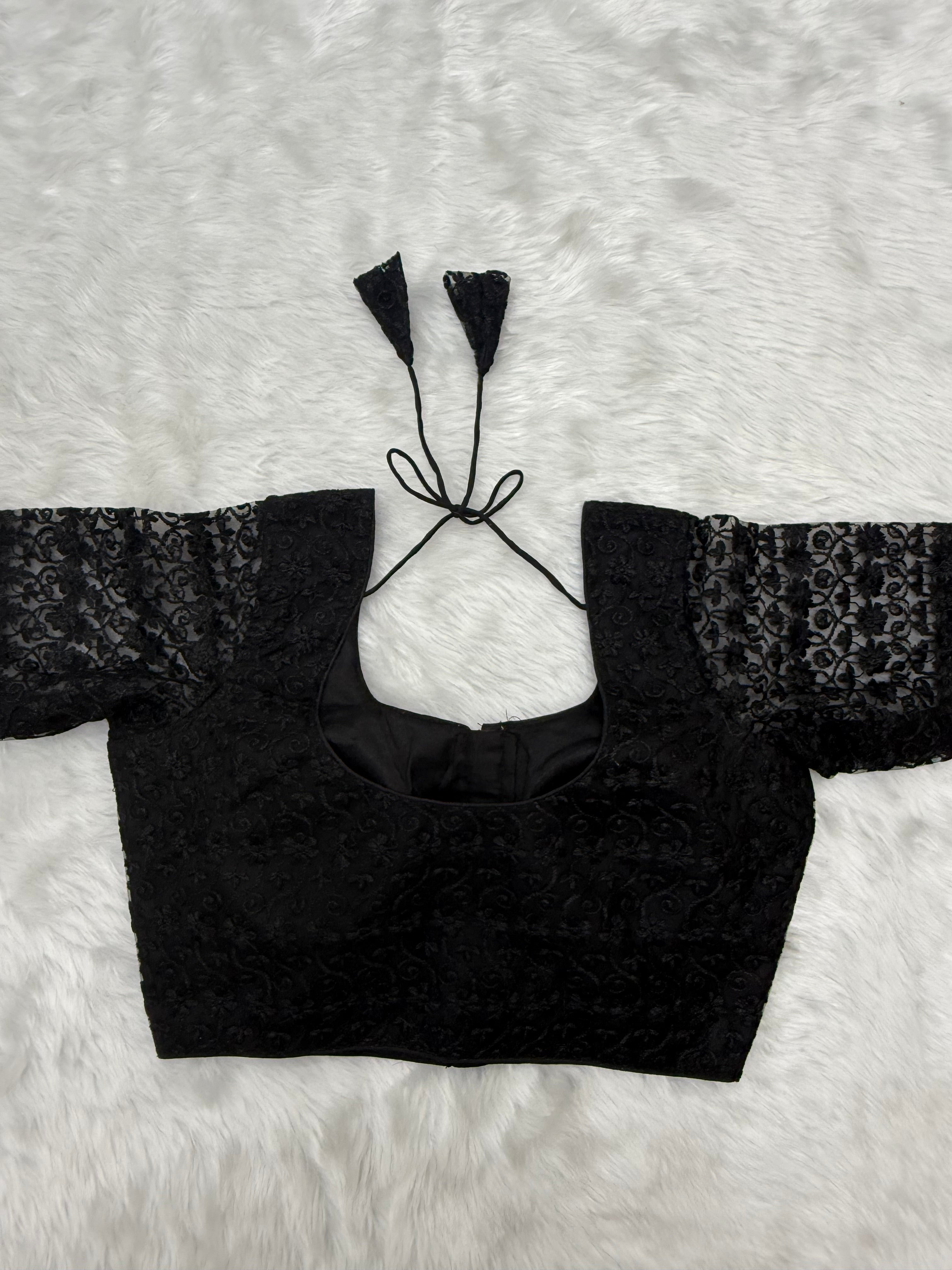 DESIGNER READY TO WEAR BLOUSE - BLACK