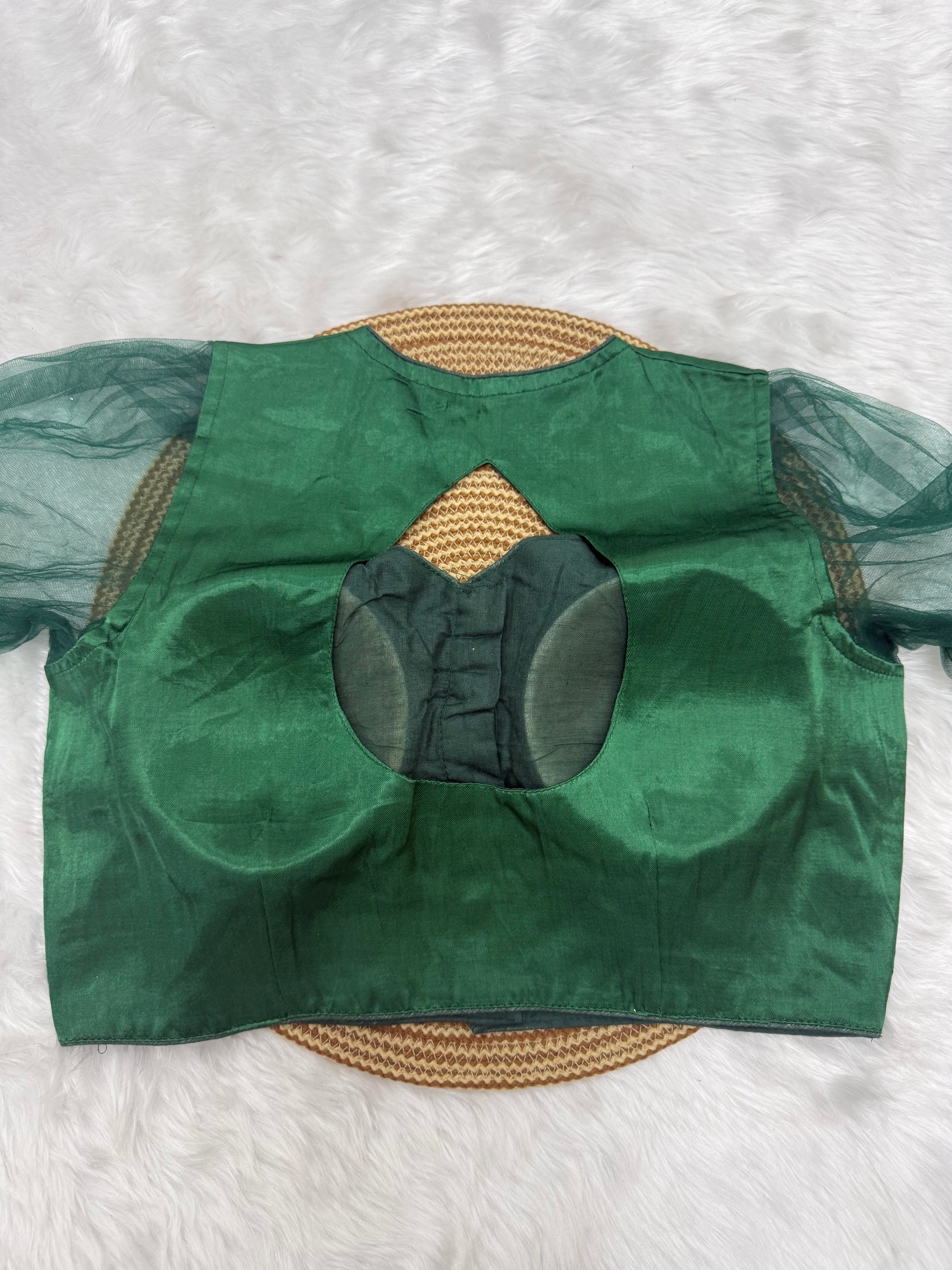 TRENDING DESIGNER READY TO WEAR BLOUSE - GREEN