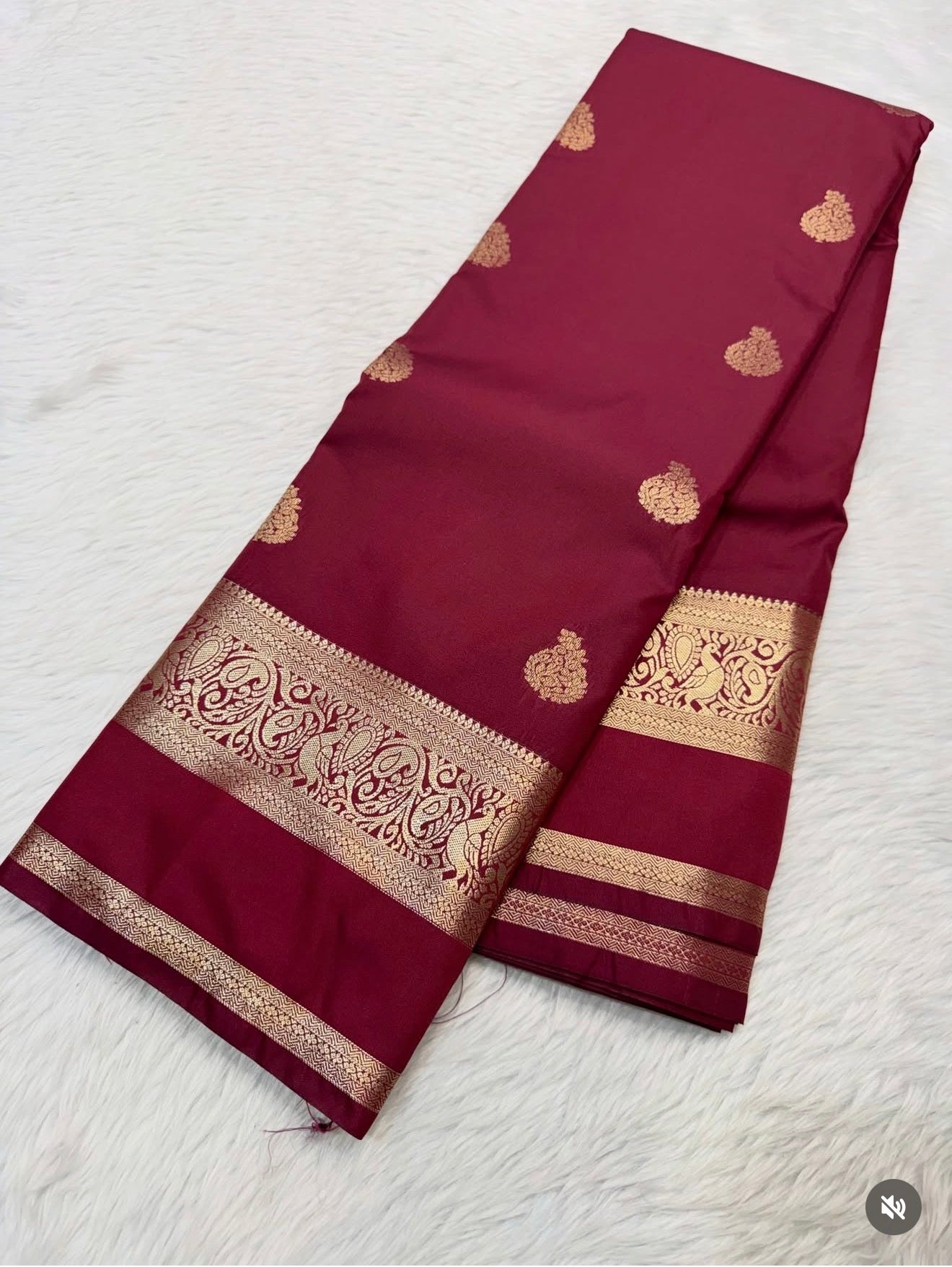 PREMIUM SEMI KANCHI SILK SAREE - MAROON