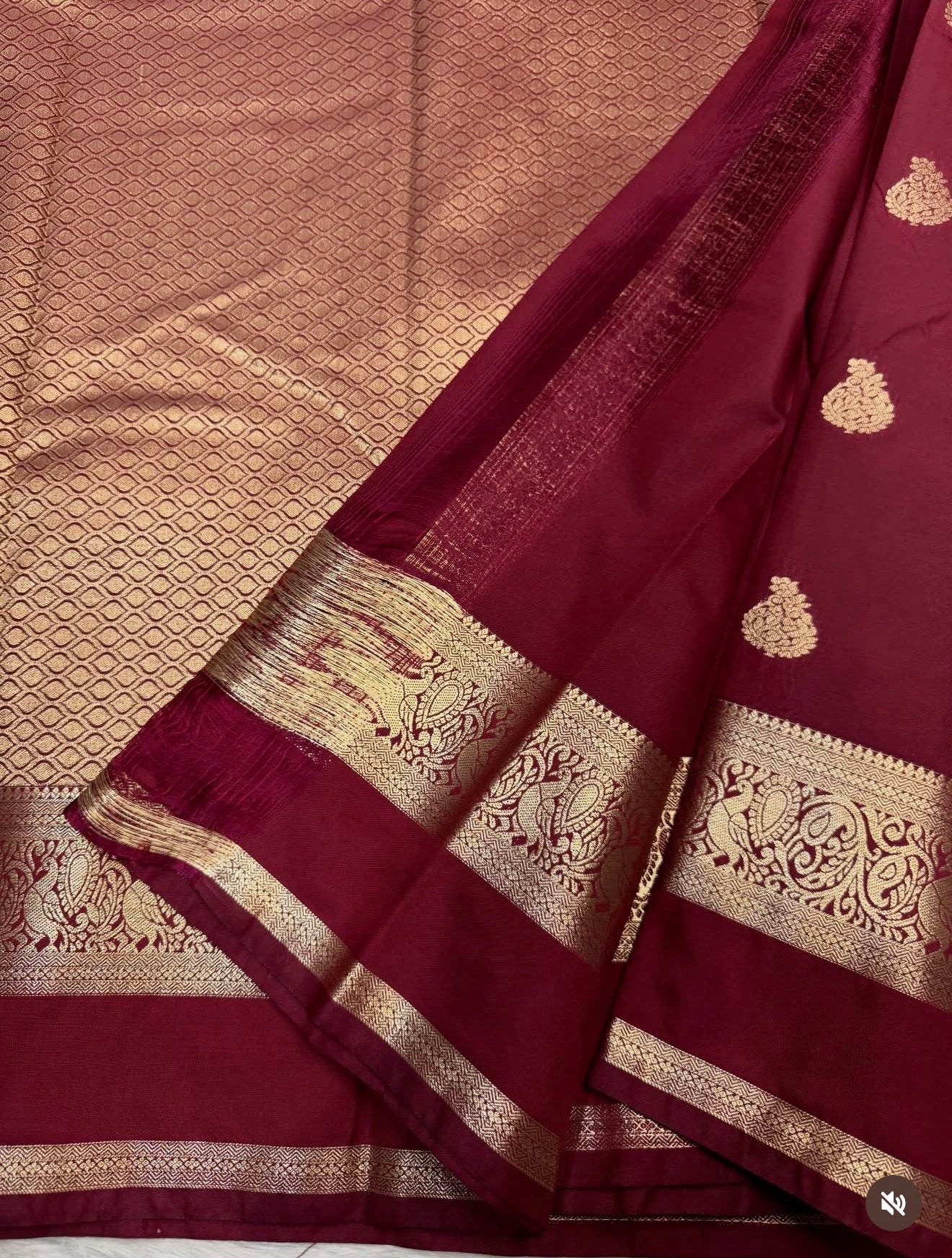 PREMIUM SEMI KANCHI SILK SAREE - MAROON