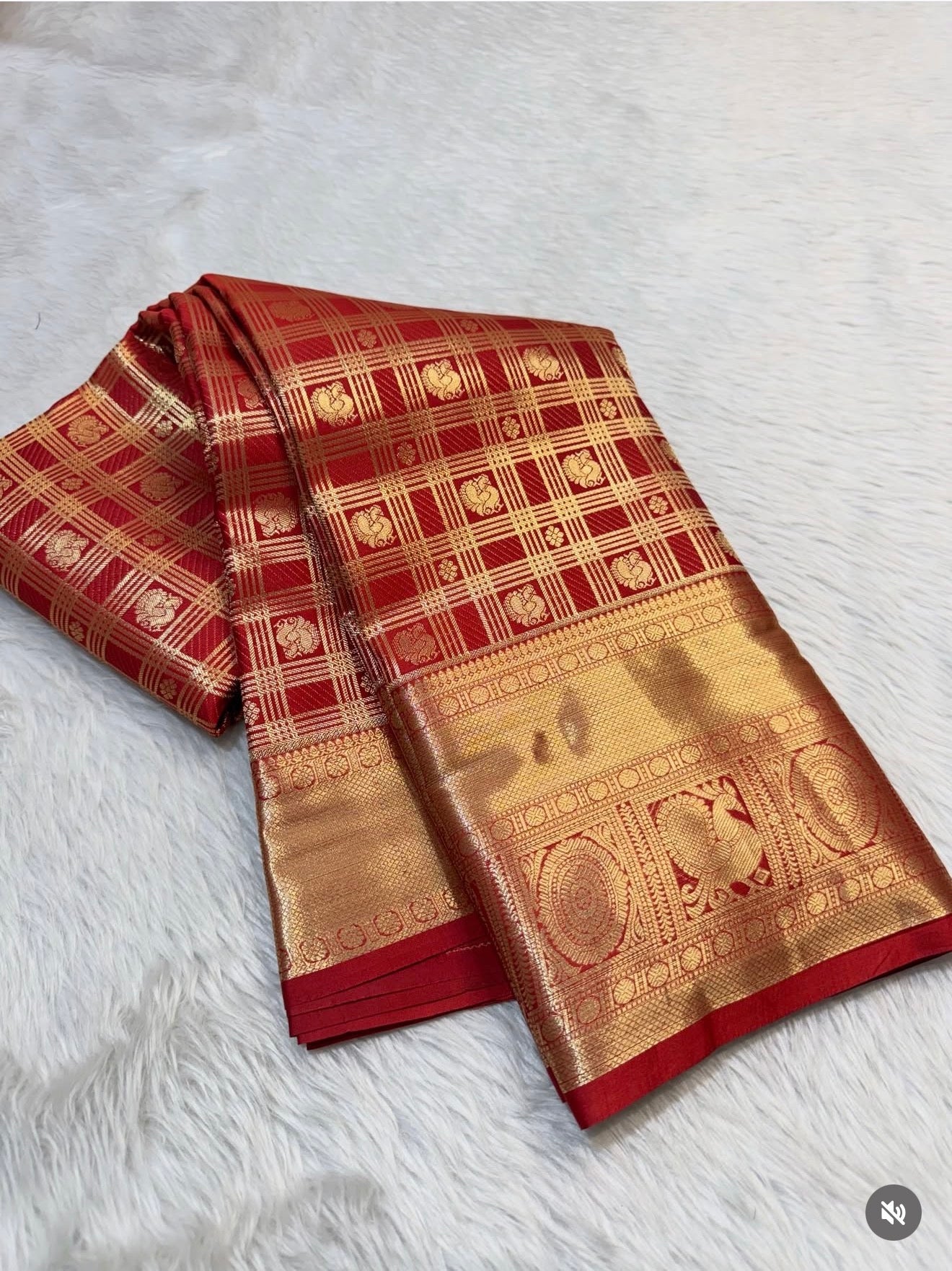 PREMIUM SEMI KANCHI SILK SAREE - RED