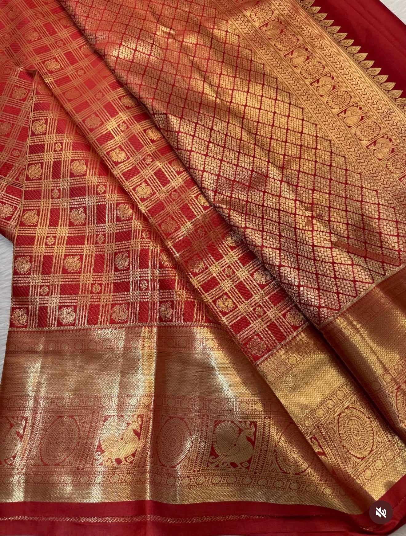 PREMIUM SEMI KANCHI SILK SAREE - RED
