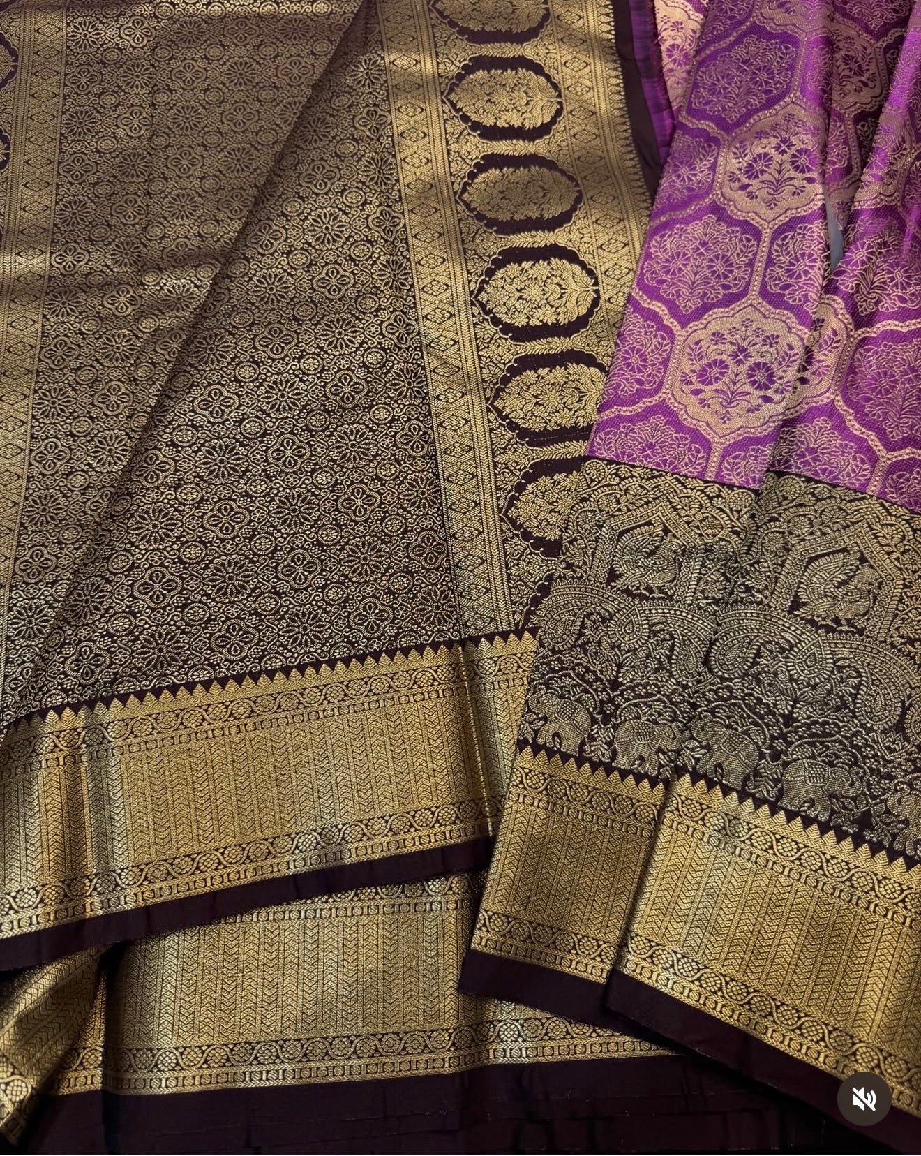 PREMIUM SEMI KANCHI SILK SAREE - VIOLET