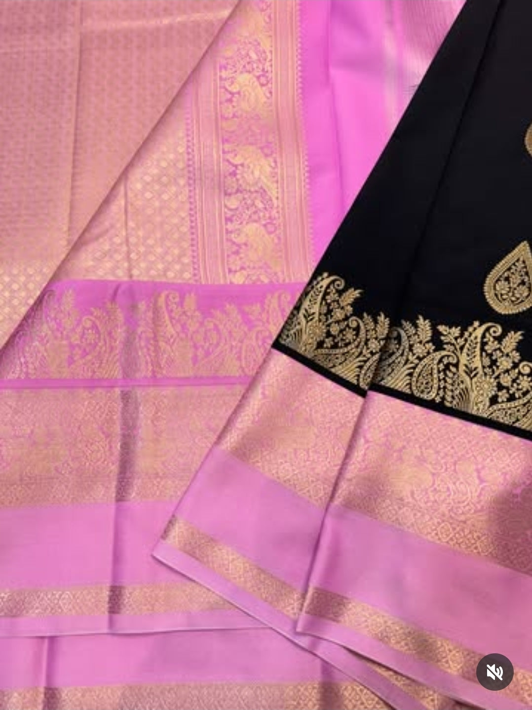 PREMIUM SEMI KANCHI SILK SAREE - BLACK