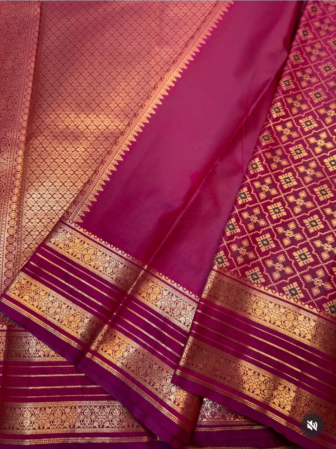 PREMIUM SEMI KANCHI SILK SAREE - MAGENTA PLUM