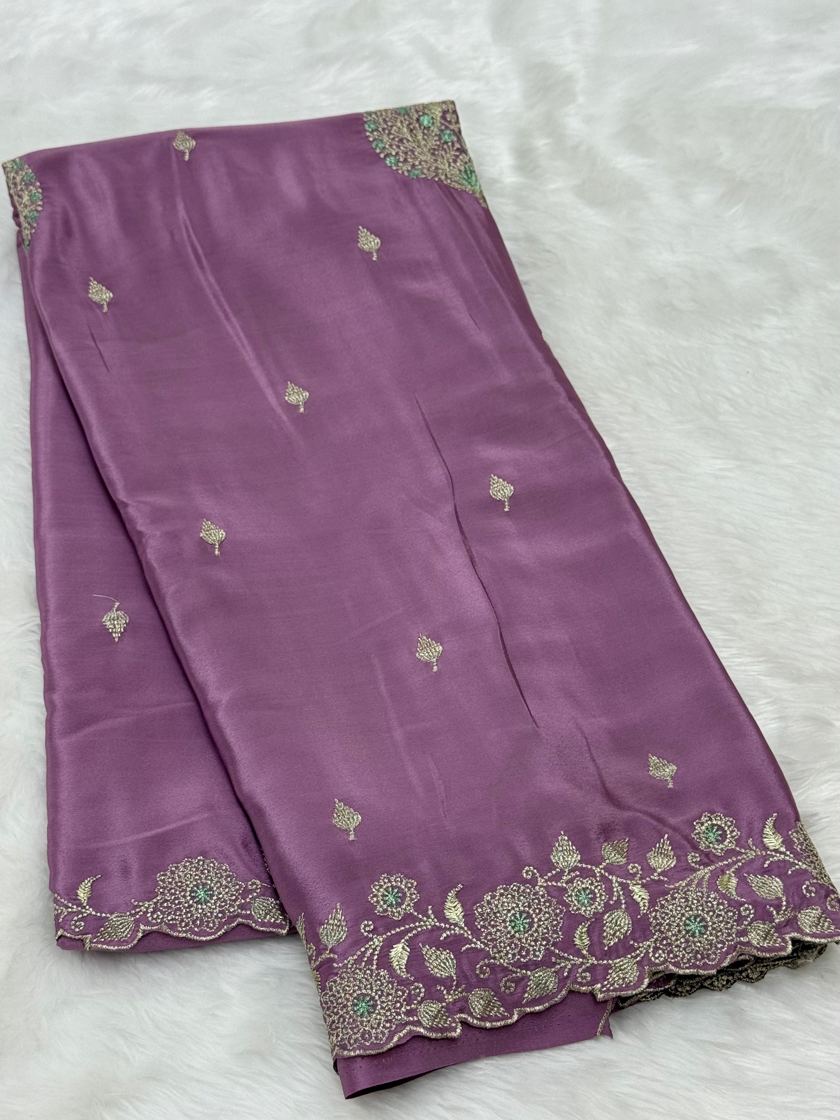 PREMIUM DESIGNER FANCY SAREE - LILAC