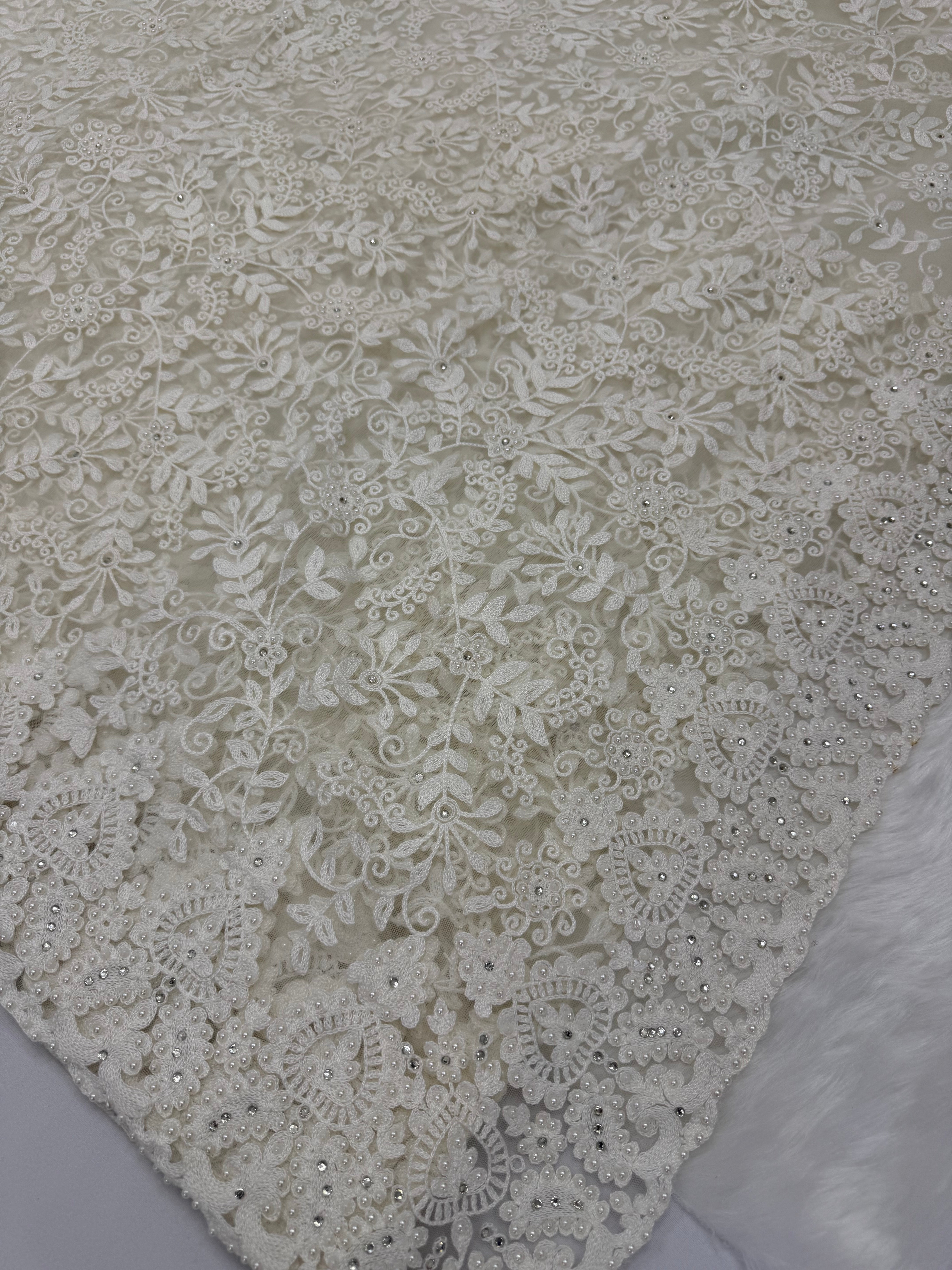 PREMIUM DESIGNER SILK SAREE - OFF WHITE