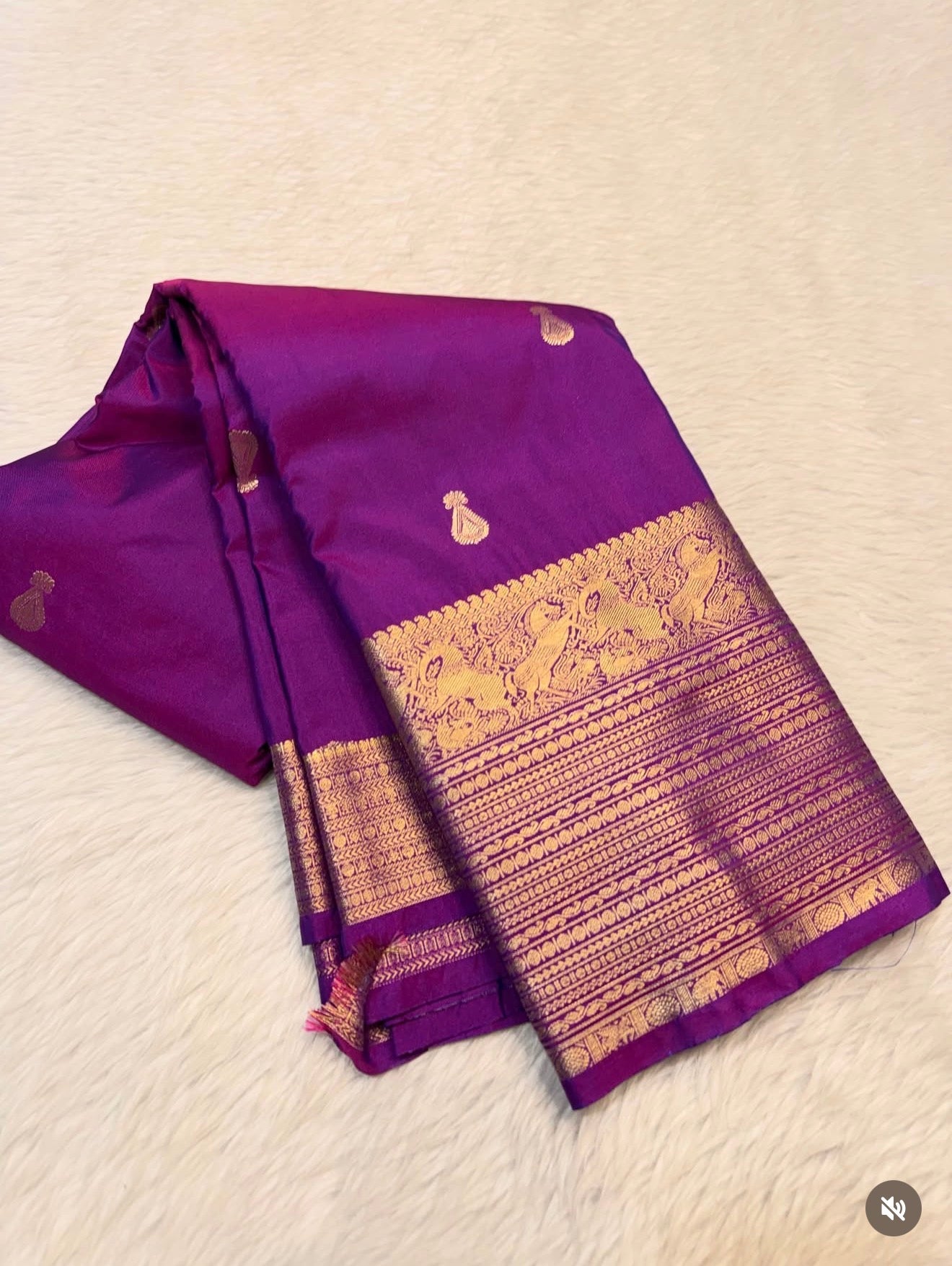 PREMIUM SEMI KANCHI SILK SAREE - LOLLIPOP VIOLET