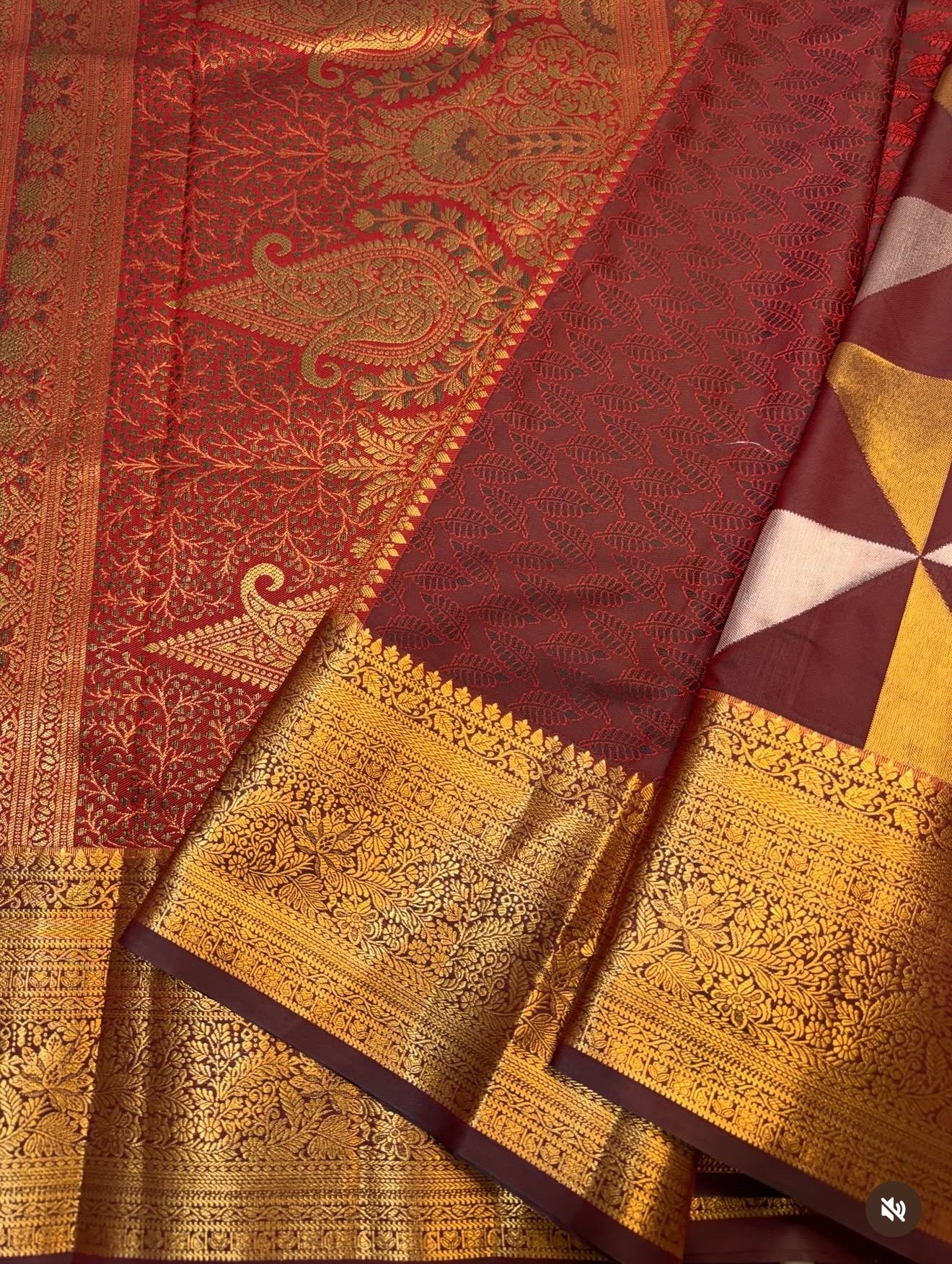PREMIUM SEMI KANCHI SILK SAREE - TRICOLOUR