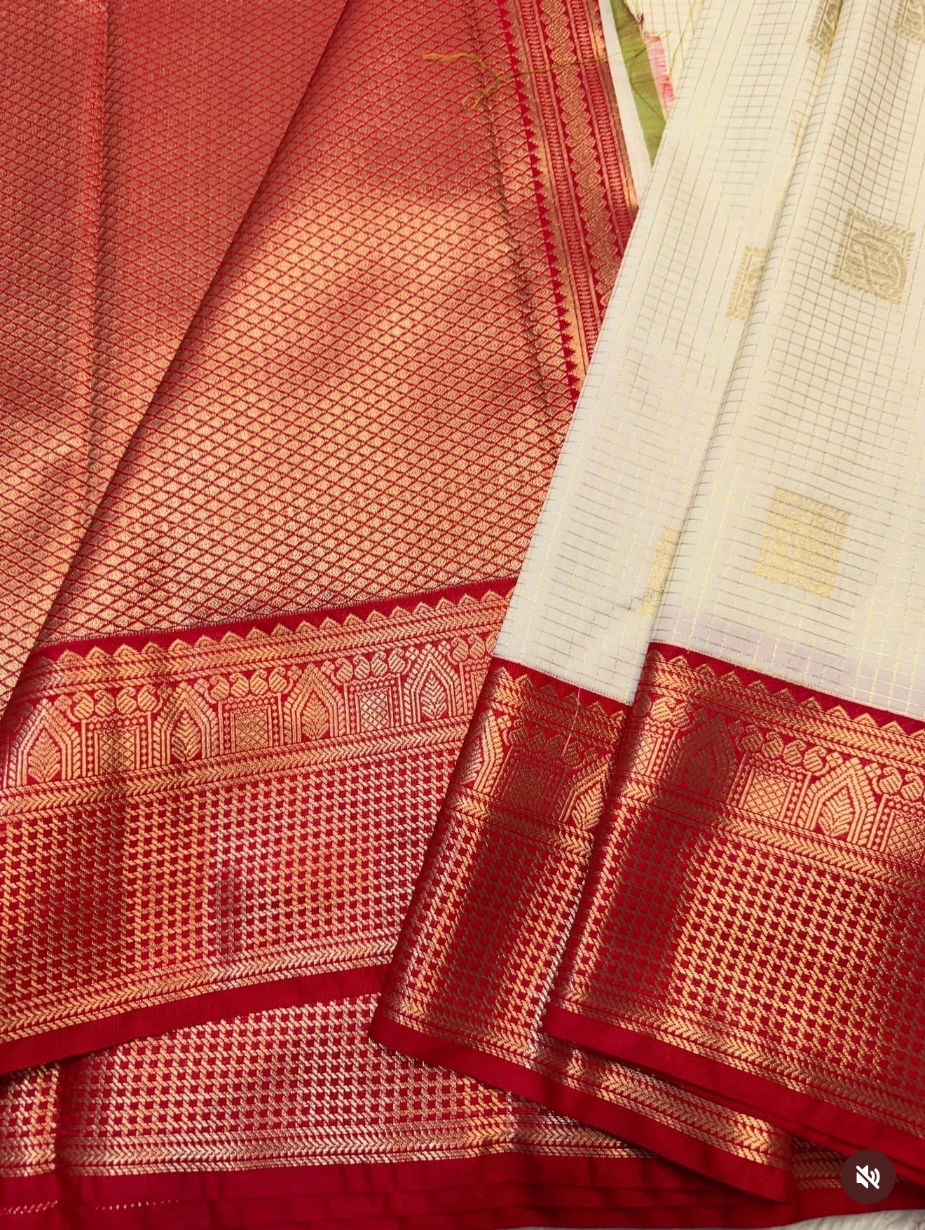 PREMIUM SEMI KANCHI SILK SAREE - OFF WHITE