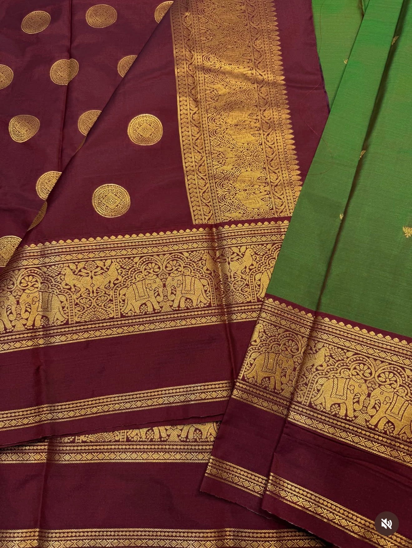 PREMIUM SEMI KANCHI SILK SAREE - EMERALD