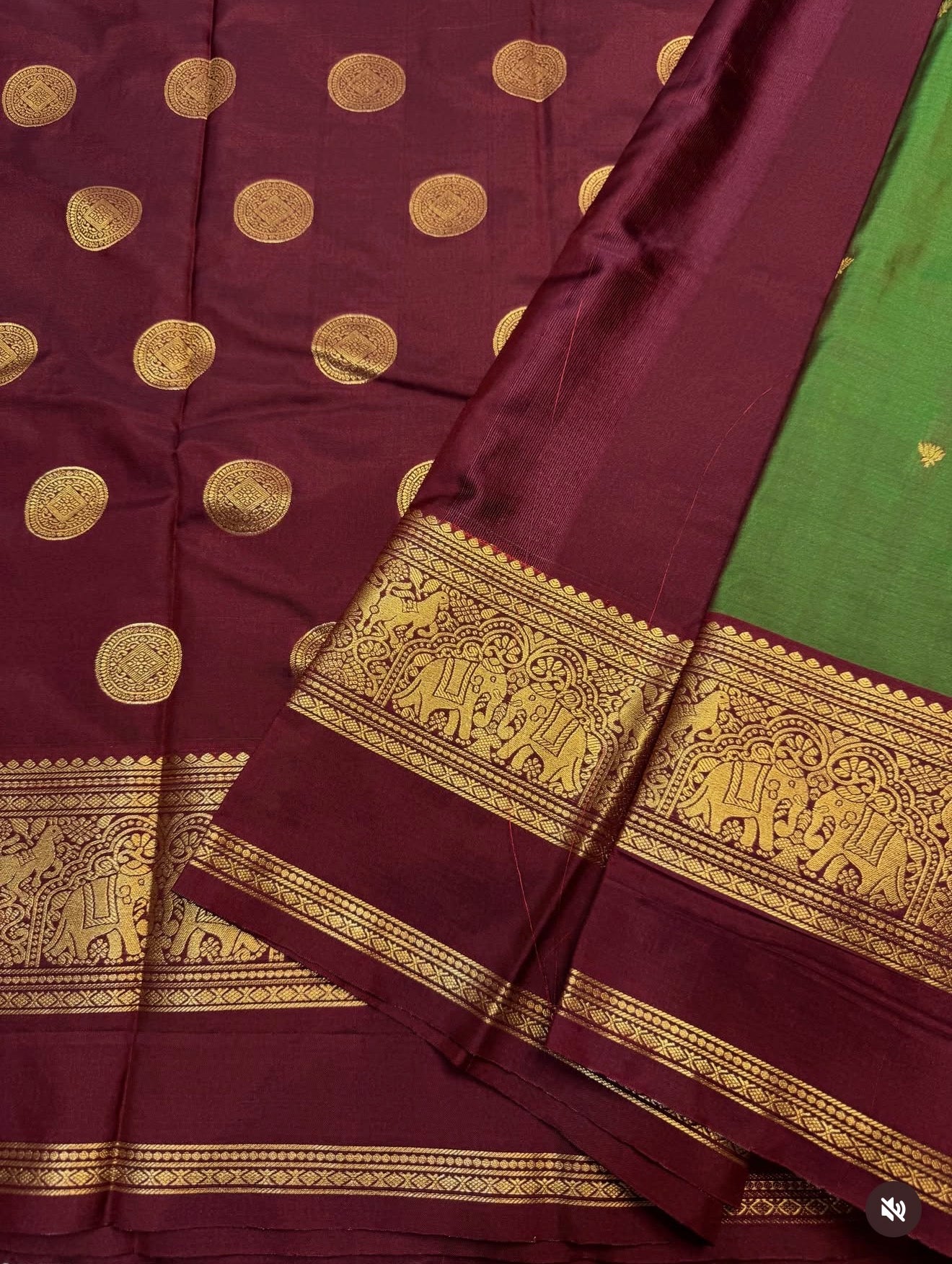 PREMIUM SEMI KANCHI SILK SAREE - EMERALD