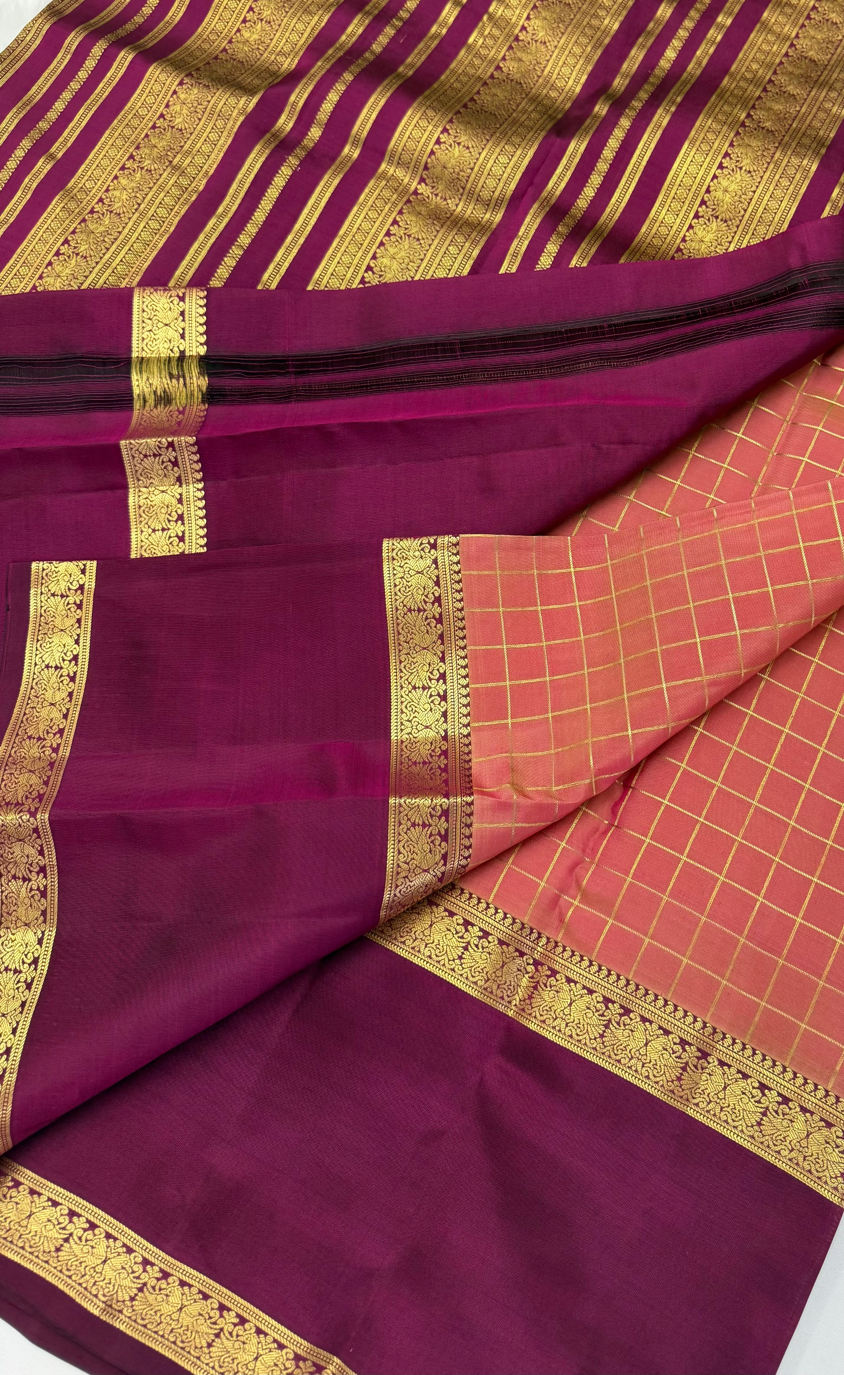KANCHIPURAM PURE SILK SAREE | SILKMARK® CERTIFIED - BRICK PINK