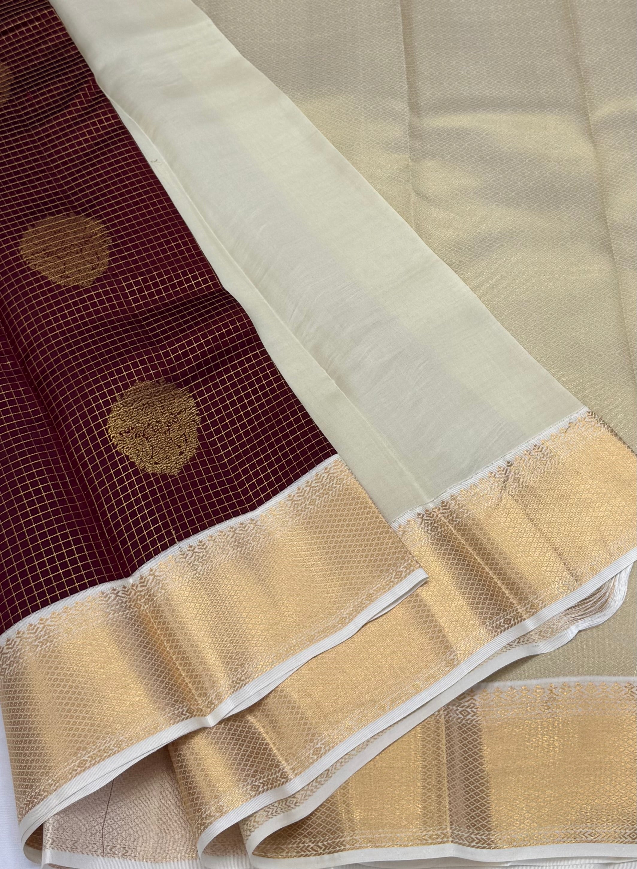 KANCHIPURAM PURE SILK SAREE | SILKMARK® CERTIFIED - DEEP MAROON
