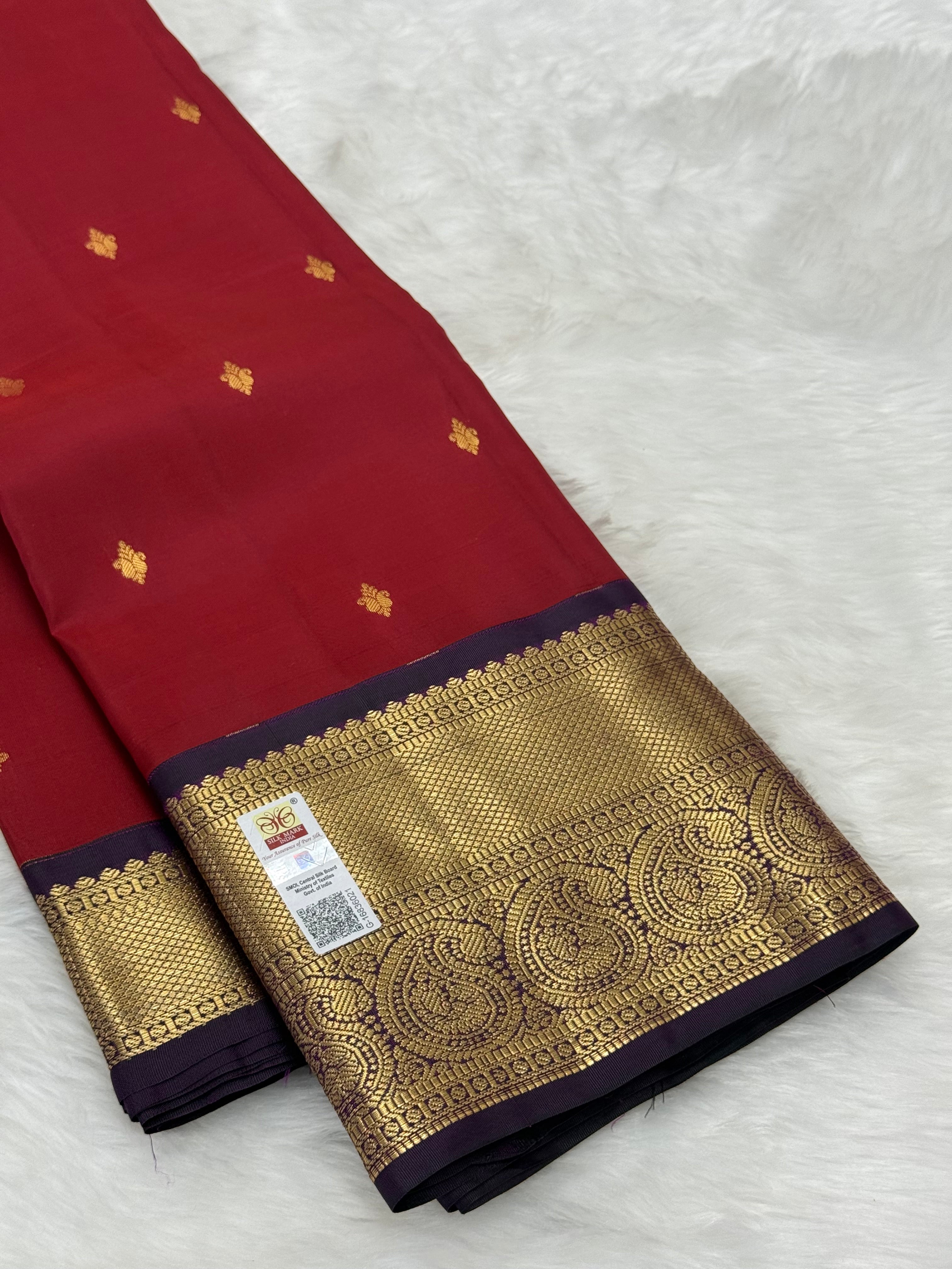 KANCHIPURAM PURE SILK SAREE | SILKMARK® CERTIFIED - AESTHECTIC MAROON