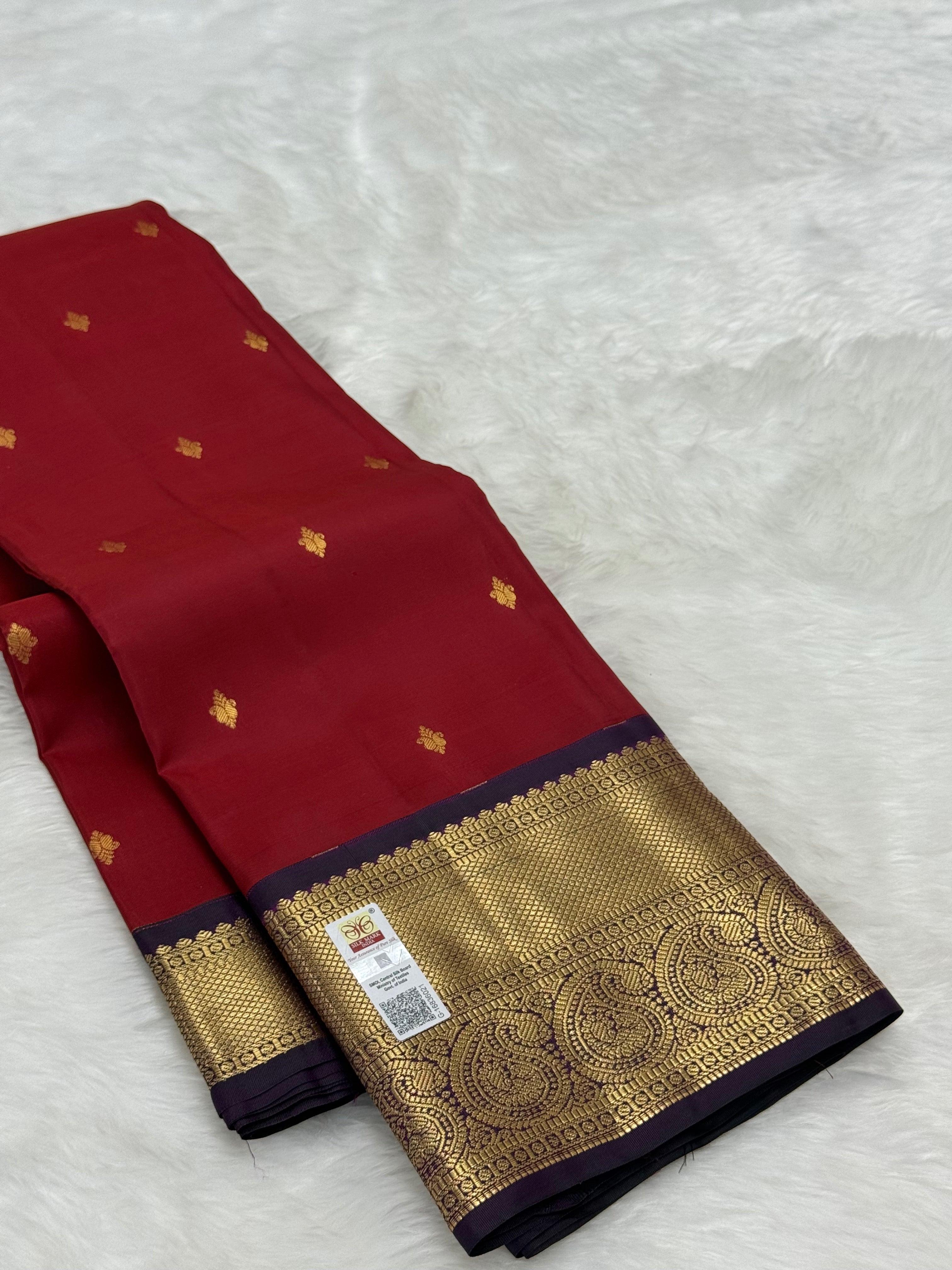 KANCHIPURAM PURE SILK SAREE | SILKMARK® CERTIFIED - AESTHECTIC MAROON