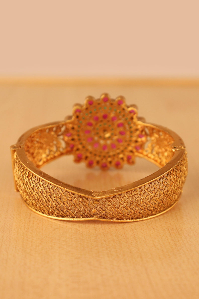 ANTIQUE GOLD PLATED BANGLES FOR WOMEN'S AND GIRLS - SET OF 2 GRABO365