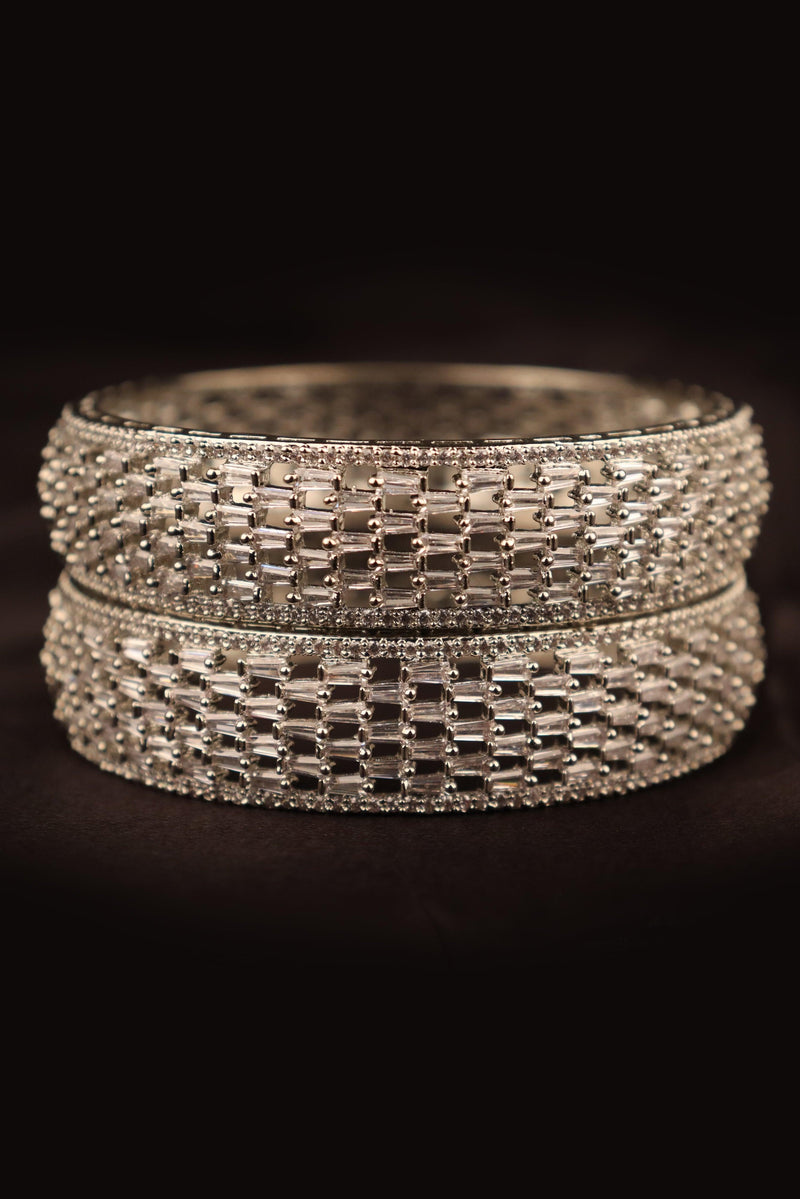 ELEGANT AMERICAN DIAMOND BANGLES FOR WOMEN'S AND GIRLS - SET OF 2 GRABO365