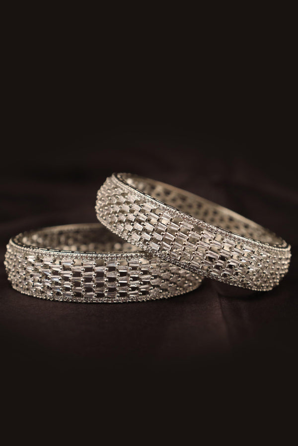 ELEGANT AMERICAN DIAMOND BANGLES FOR WOMEN'S AND GIRLS - SET OF 2 GRABO365