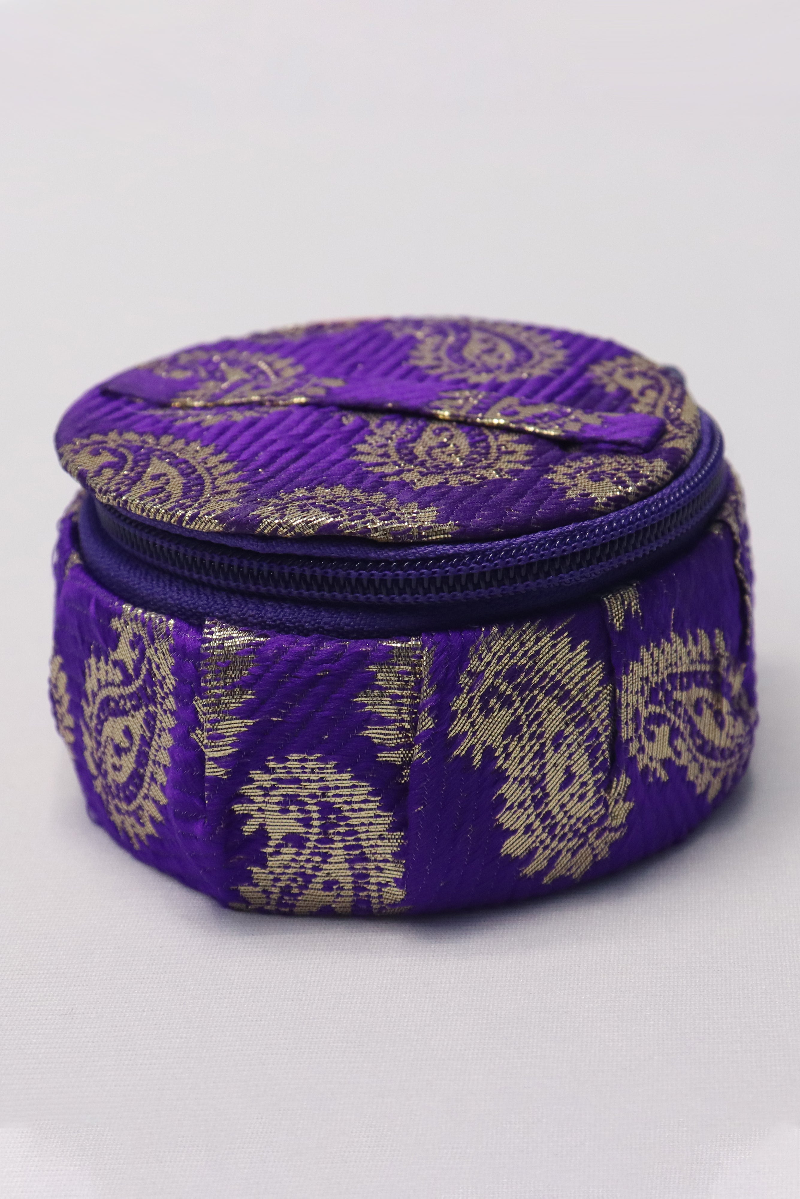 WOMENS/GIRLS  JEWELLERY ROUND BANGLE BOX - VIOLET GRABO365