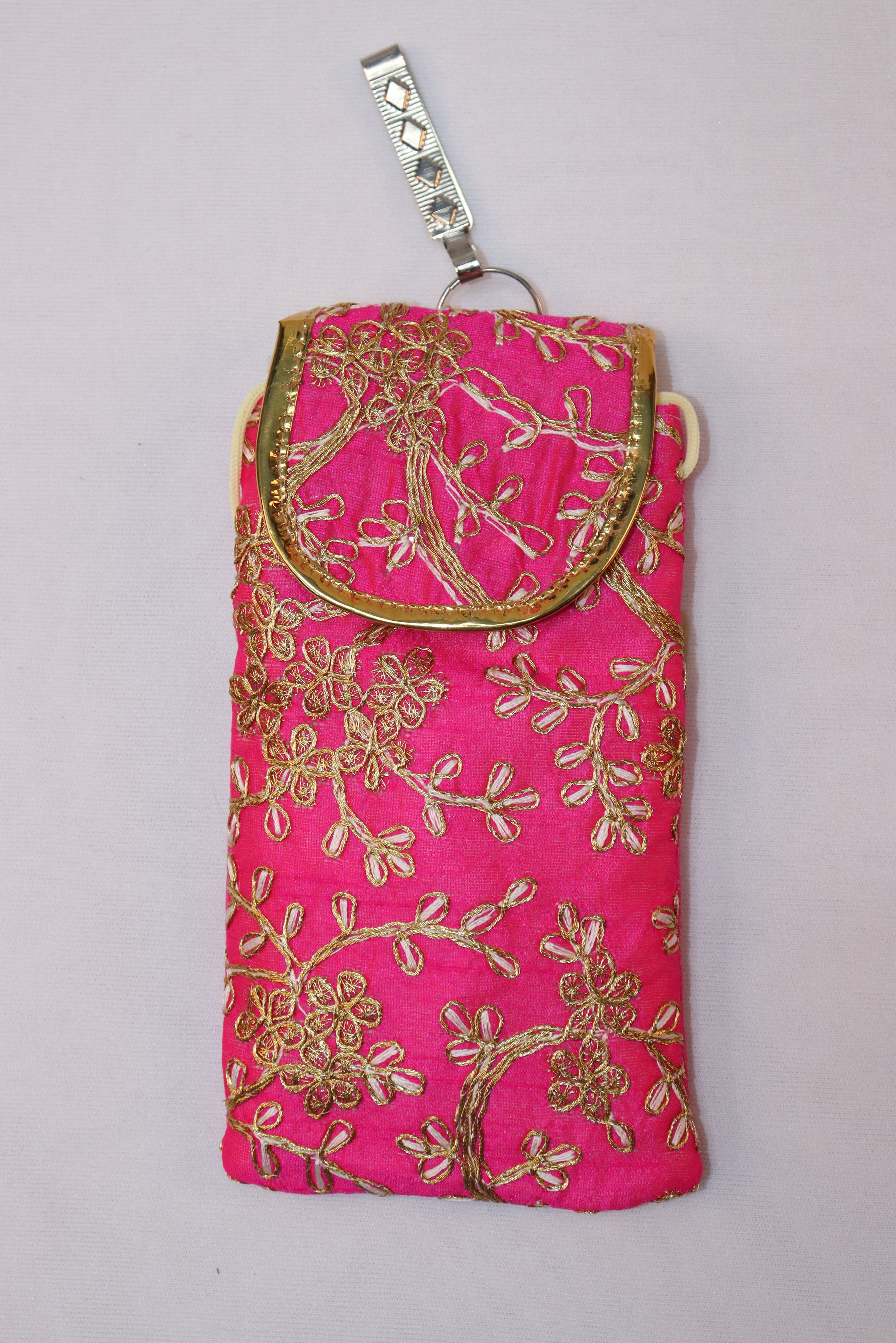 JARI EMBROIDERY MOBILE SLING COVER - PINK GRABO365