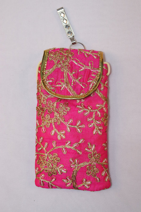 JARI EMBROIDERY MOBILE SLING COVER - PINK GRABO365