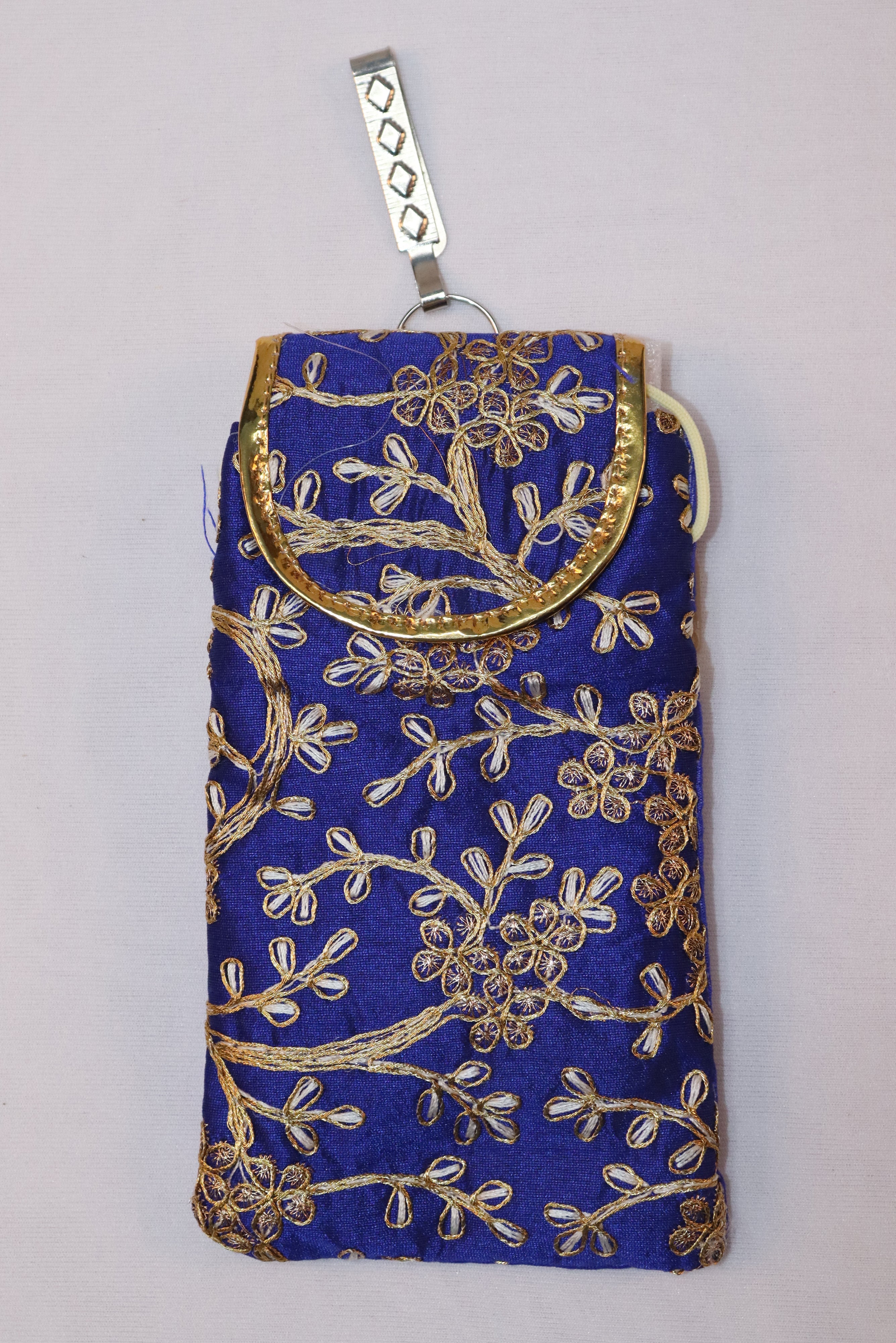 JARI EMBROIDERY MOBILE SLING COVER - ROYAL BLUE GRABO365