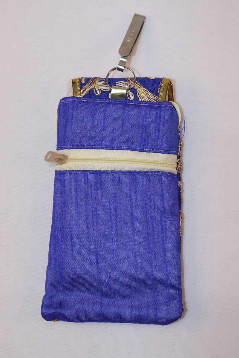 JARI EMBROIDERY MOBILE SLING COVER - ROYAL BLUE GRABO365