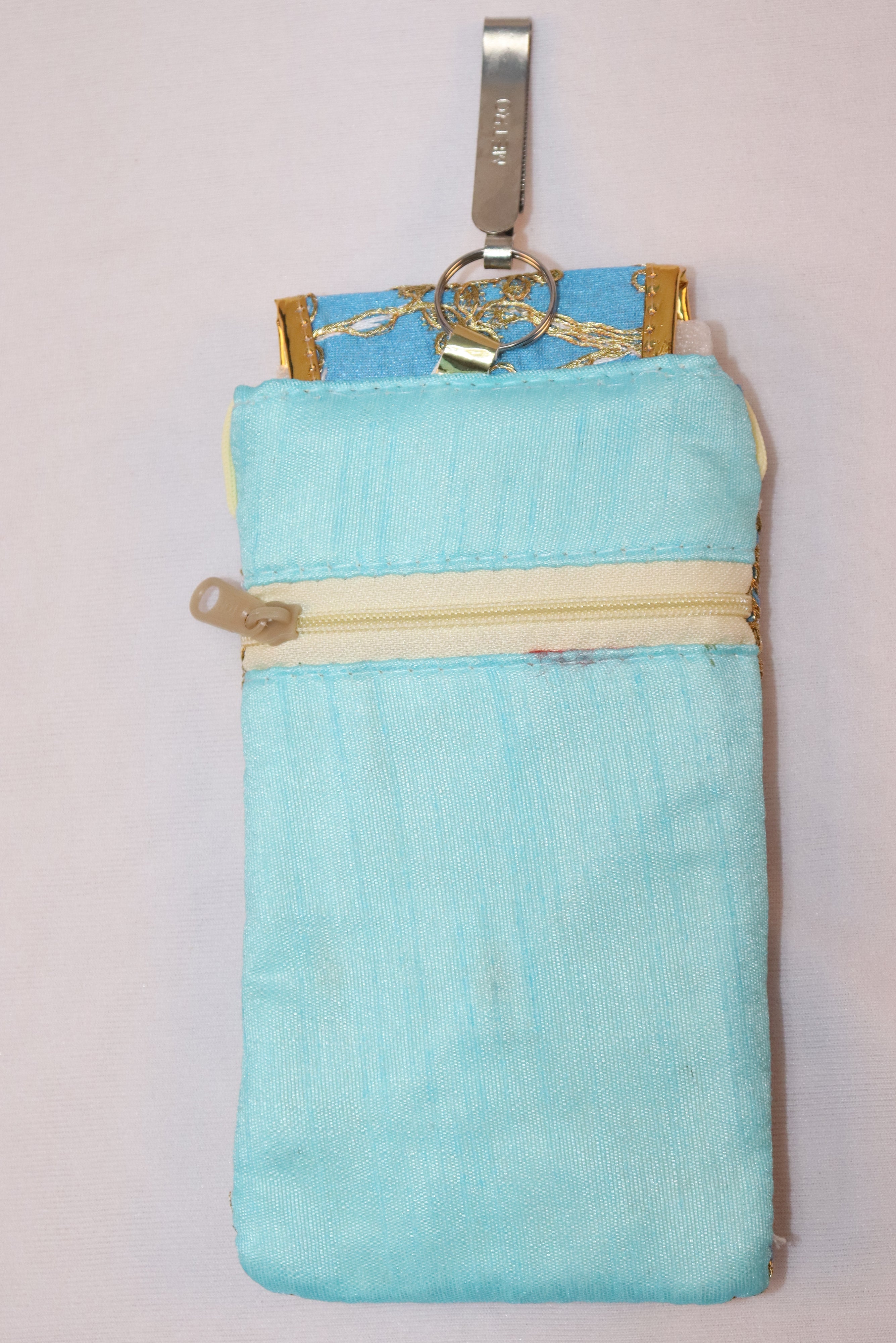 JARI EMBROIDERY MOBILE SLING COVER - SKY BLUE GRABO365