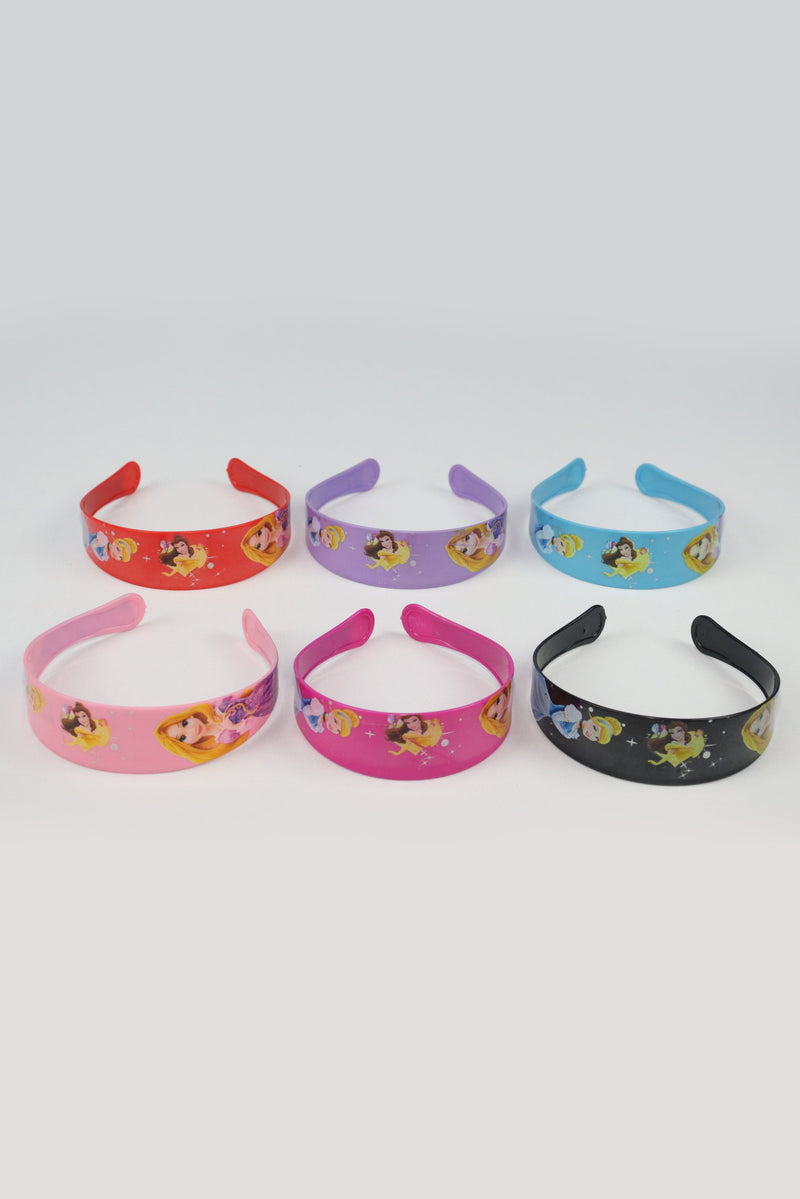 BARBIE PRINCESS PRINTED KIDS MULTICOLOUR HEADBAND/ALICE BAND SET OF 6 GRABO365