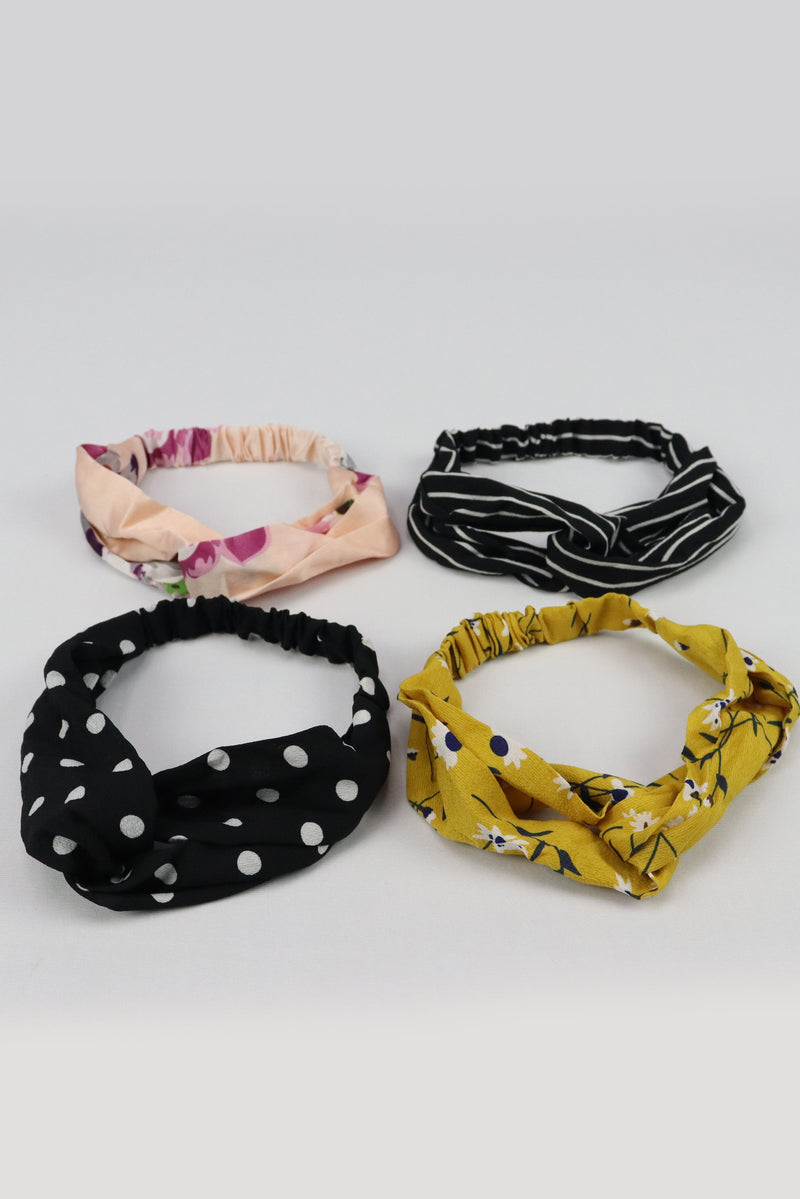 KIDS MULTICOLOUR HEADBAND/ALICE BAND SET OF 4 GRABO365