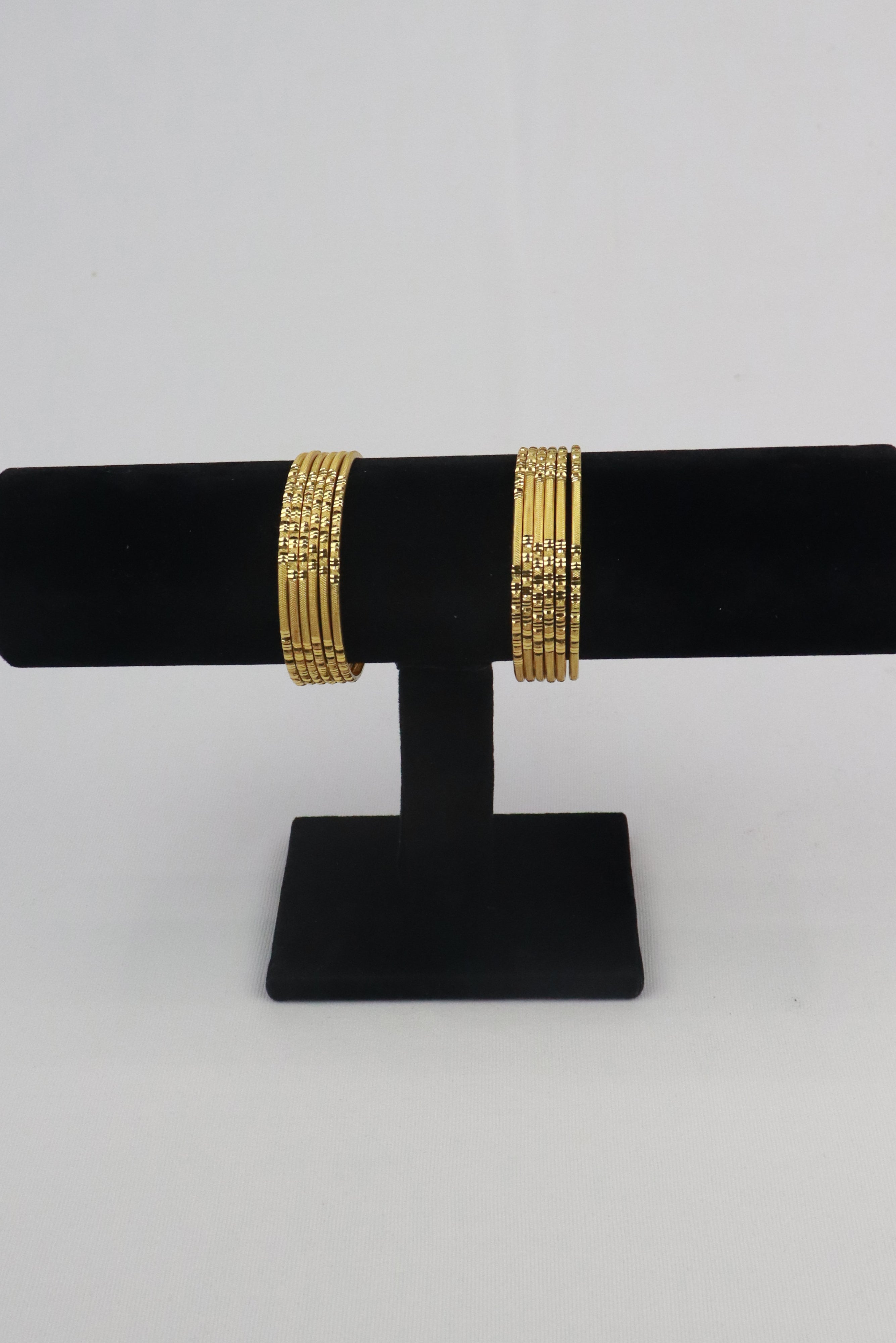 FANCY GOLD BANGLE SET OF 12 GRABO365