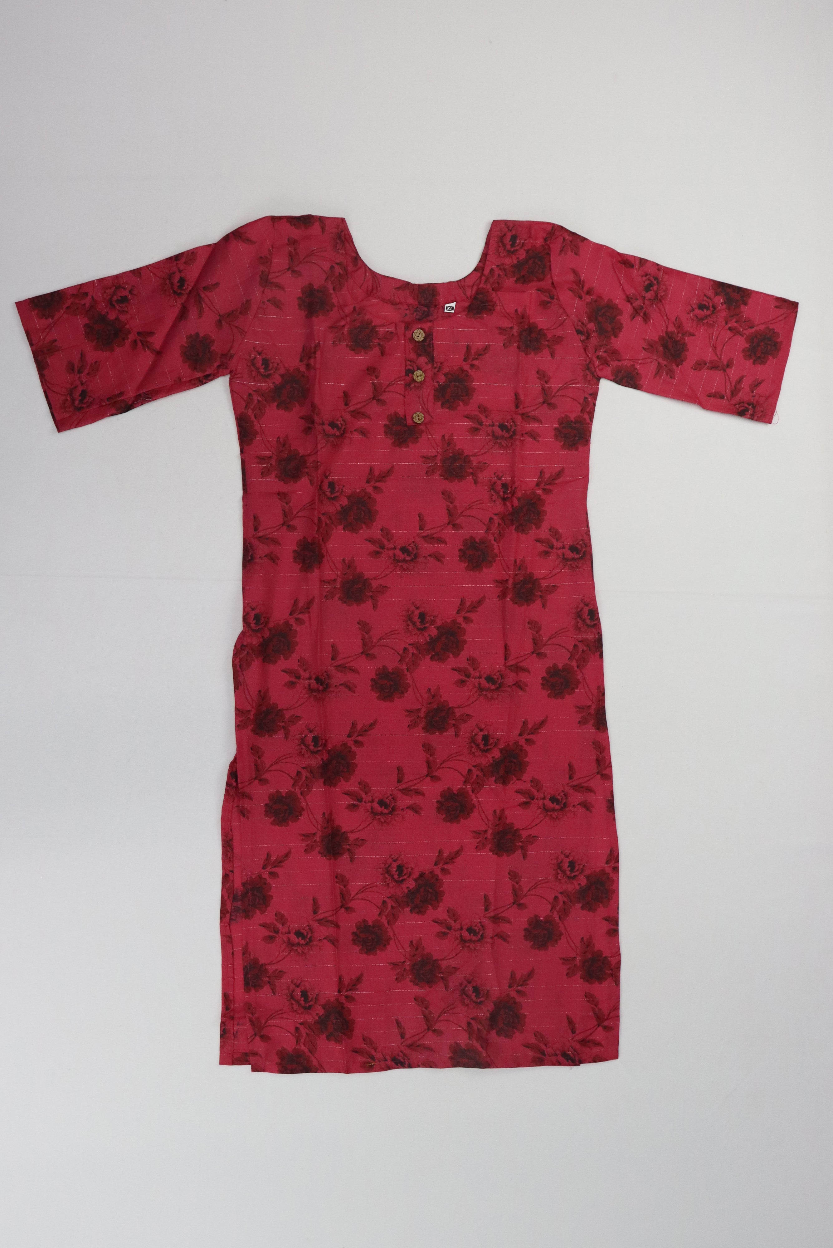 WOMEN'S PINK FLORAL PRNITED KURTIS GRABO365