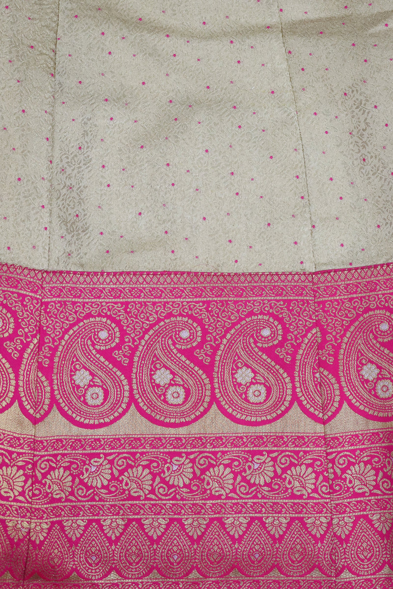 WOMEN'S SANDAL & PINK SEMI STITCHED LEHENGA CHOLI WITH DUPATTA GRABO365