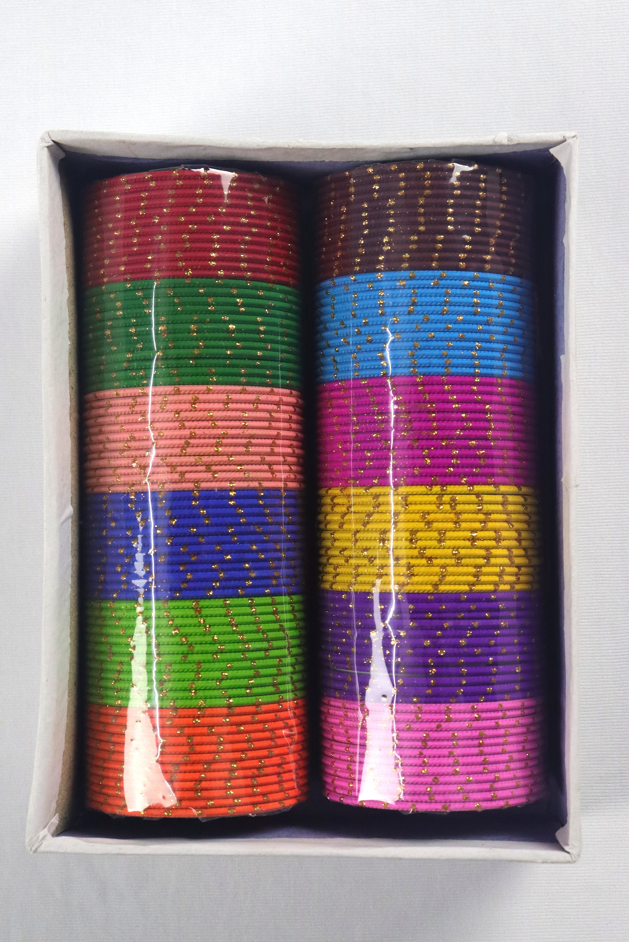 12 COLOUR METAL BANGLE BOX SET OF 144 GRABO365