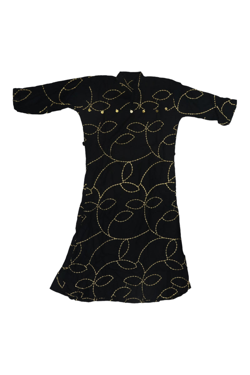 WOMEN'S DESIGNER BLACK KURTIS GRABO365