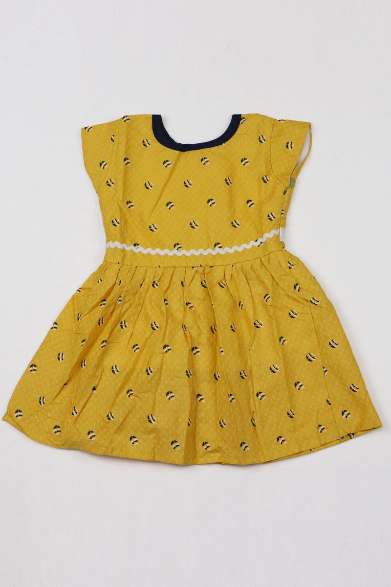 KIDS BABY GIRL DRESS - YELLOW GRABO365