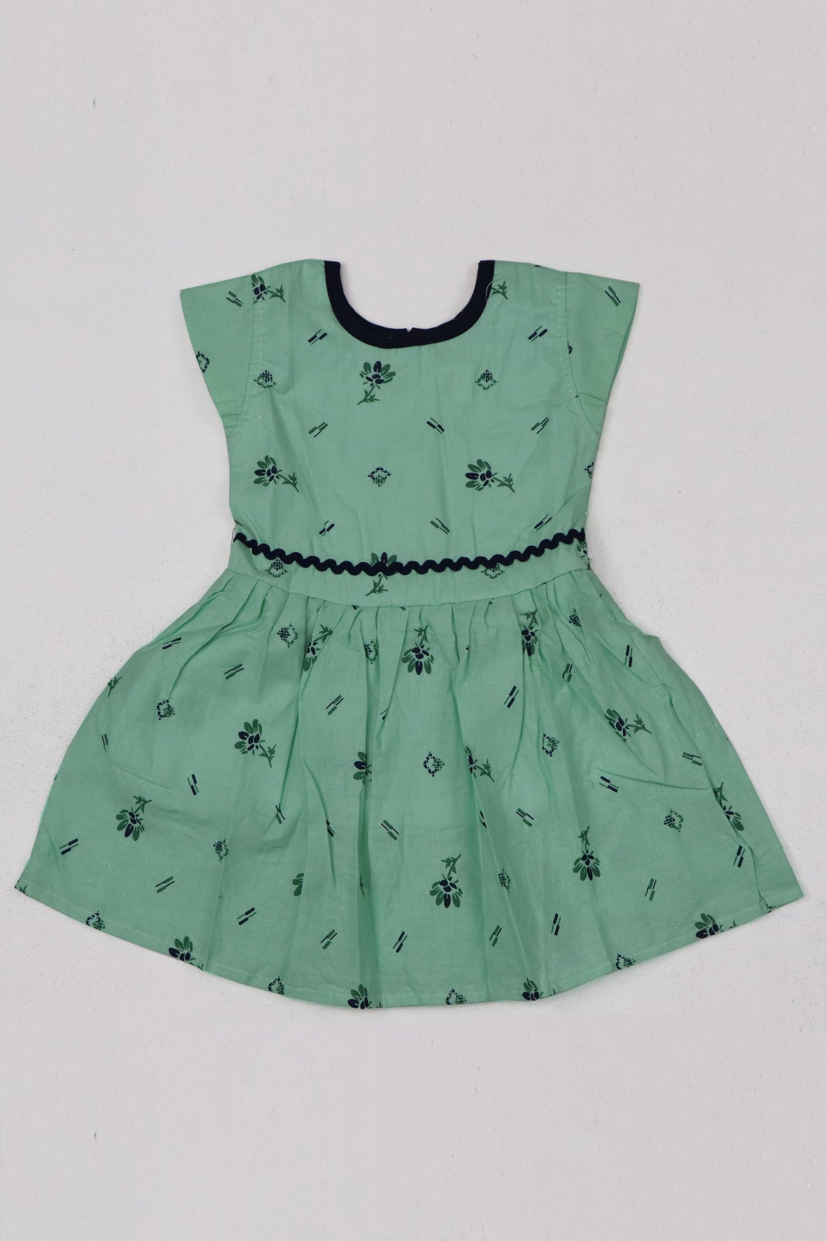 KIDS BABY GIRL DRESS - PISTA GREEN GRABO365