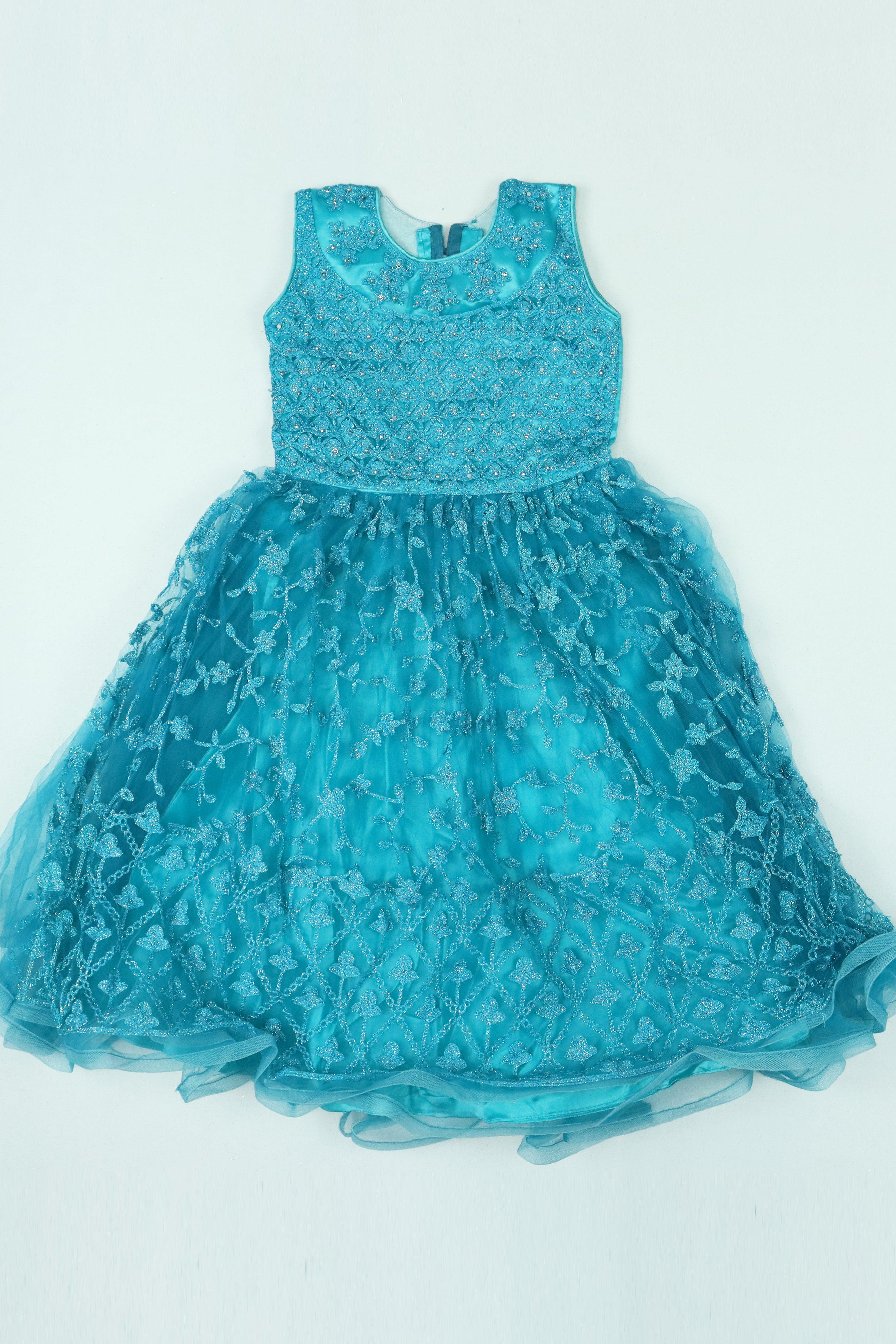 KIDS GIRLS DRESS -SKY BLUE GRABO365