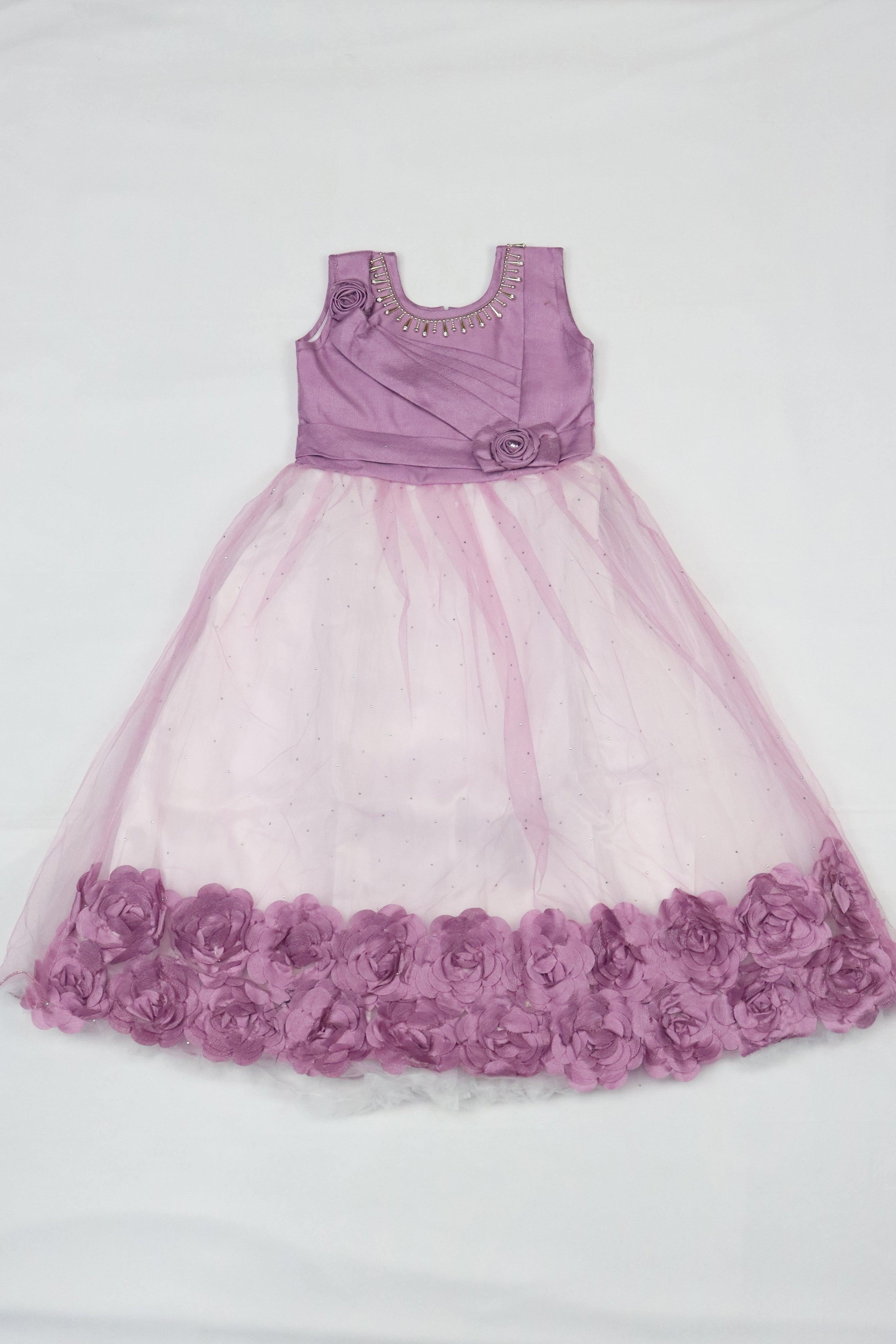 KIDS GIRLS DRESS -LAVENDER PURPLE GRABO365