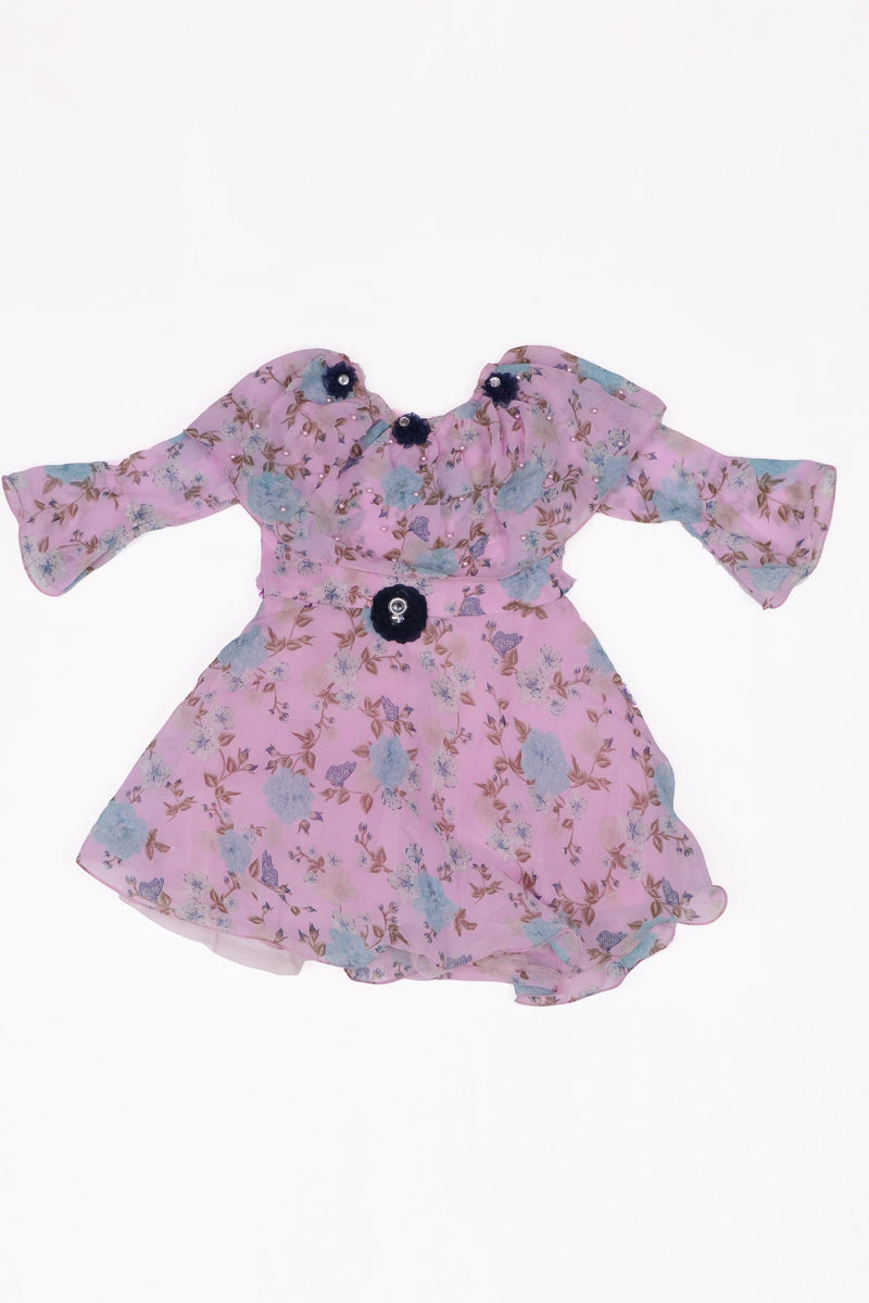 KIDS BABY GIRL DRESS - LAVENDER VIOLET GRABO365