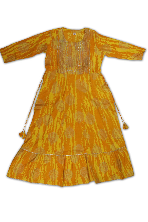 WOMEN'S FIRE YELLOW KURTIS GRABO365