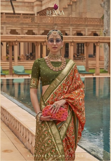 WOMEN'S TRADITIONAL PATOLA SILK SAREE GRABO365