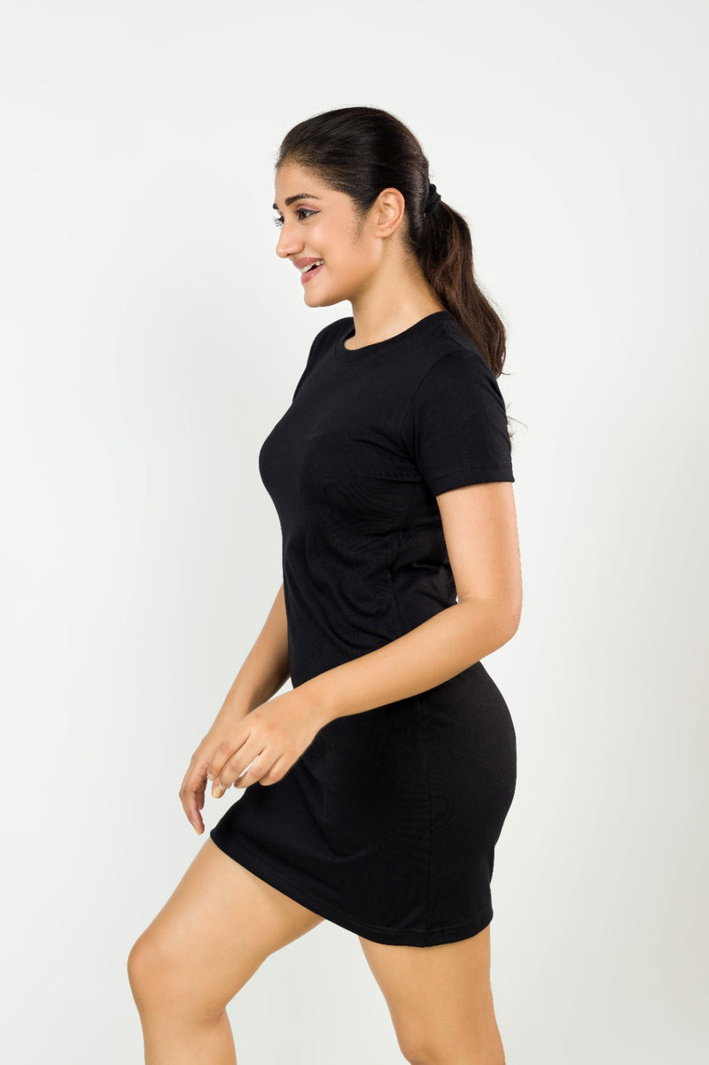 Black T-Shirt Dress by GRABO365® GRABO365