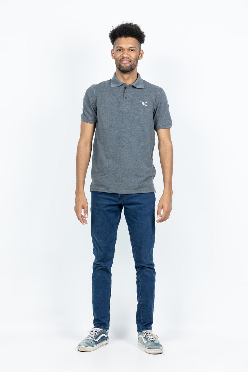 GRABO365® DESIGN Polo T-Shirt in Grey GRABO365