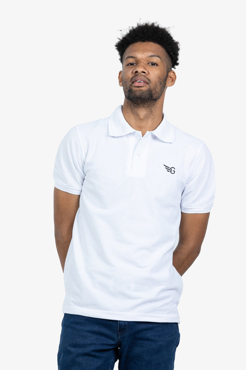 GRABO365® DESIGN Polo T-Shirt in White GRABO365