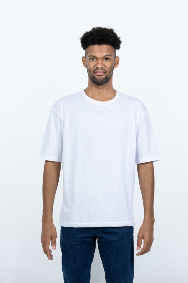 GRABO365® DESIGN Oversized T-shirt with crew neck in White GRABO365