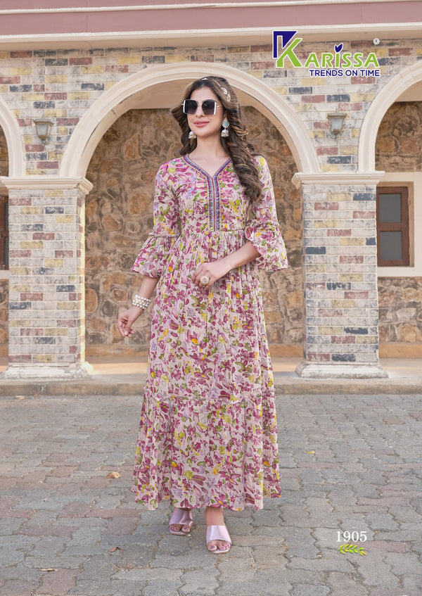 WOMEN'S DESIGNER LONG ANARKALI KURTIS GRABO365