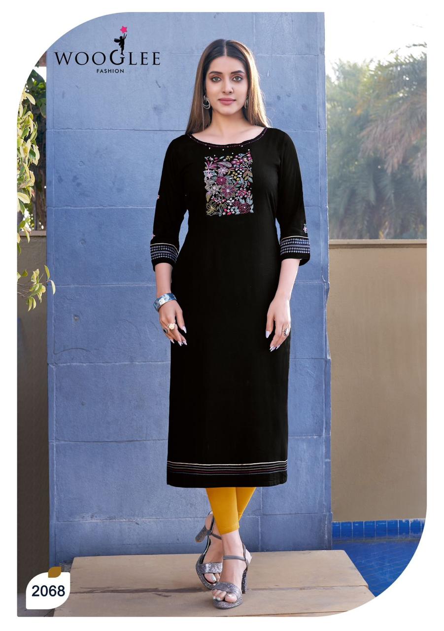 WOMEN'S DESIGNER BLACK KURTIS GRABO365