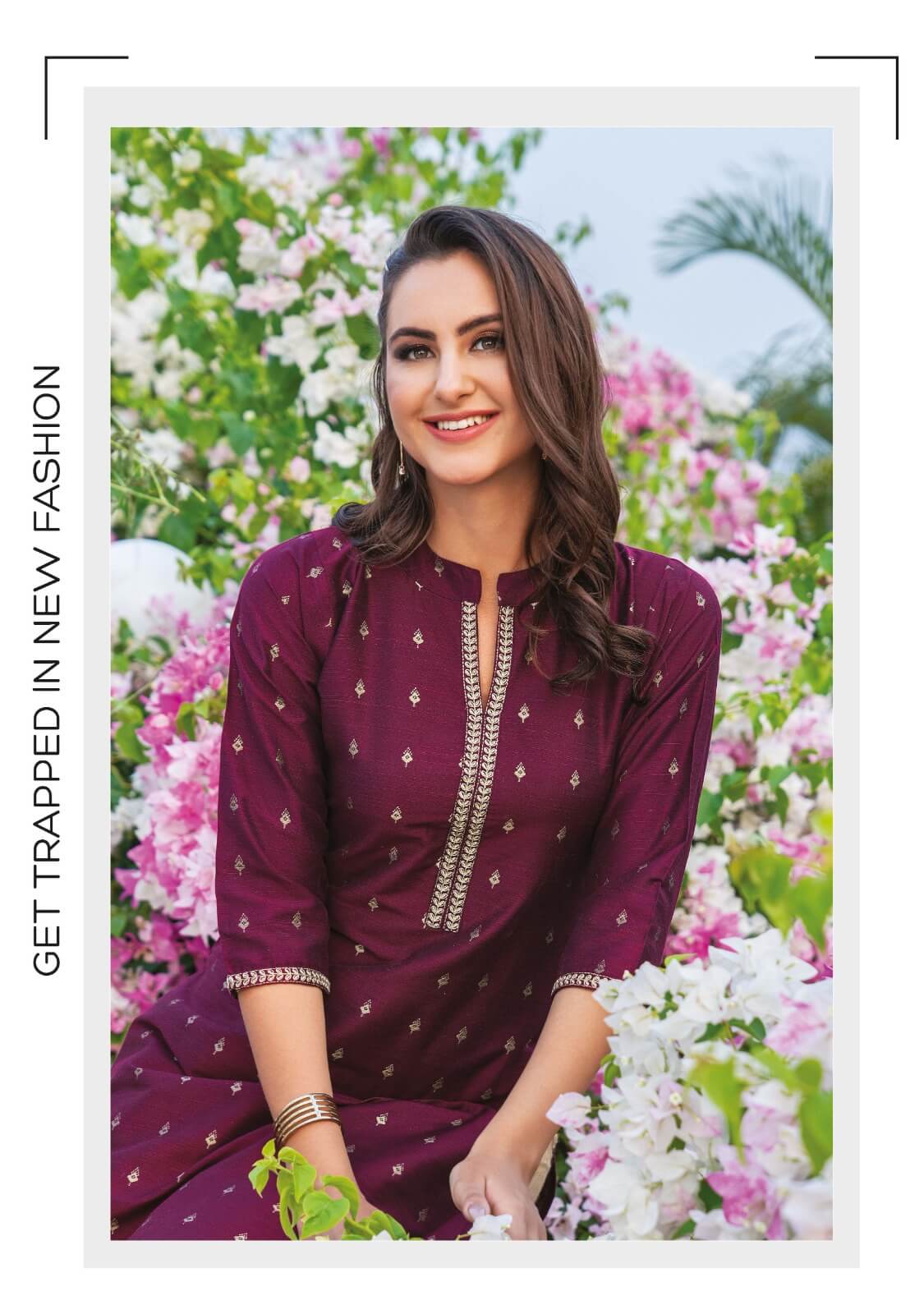 WOMEN'S DESIGNER WINE COLOUR KURTI WITH BOTTOM COLLECTION GRABO365